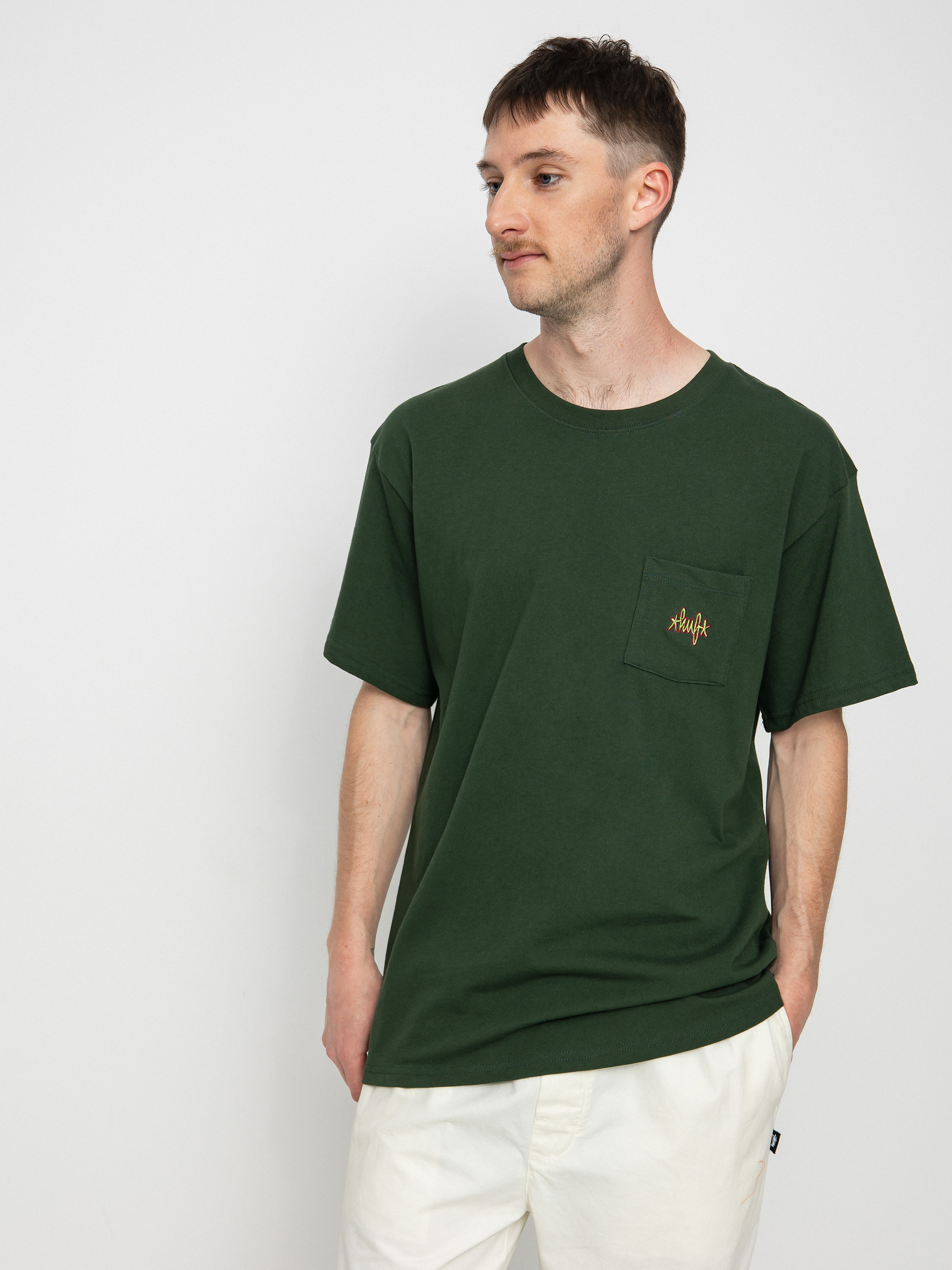 T-shirt HUF Haze Script Pocket (forest green)