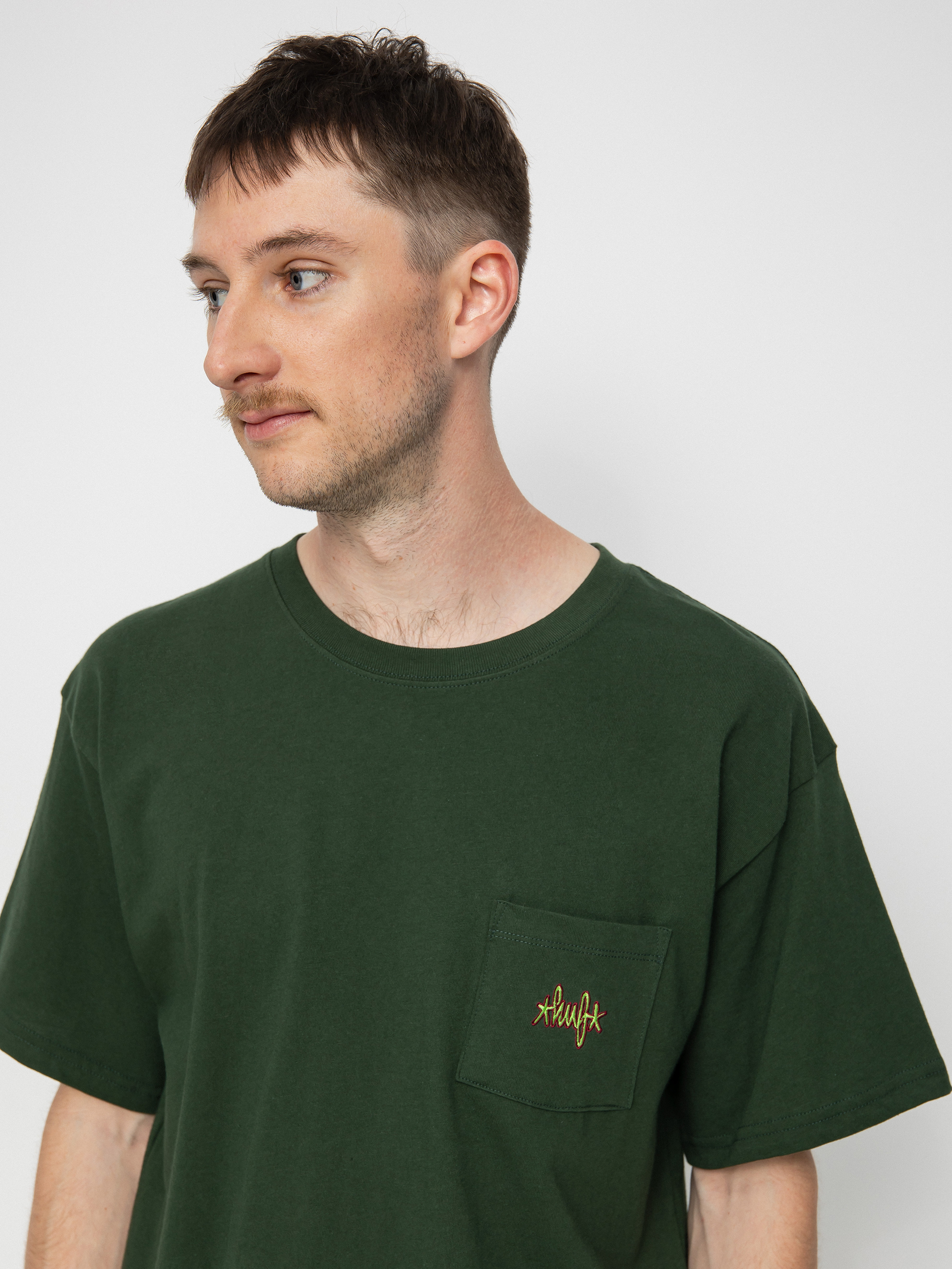 T-shirt HUF Haze Script Pocket (forest green)