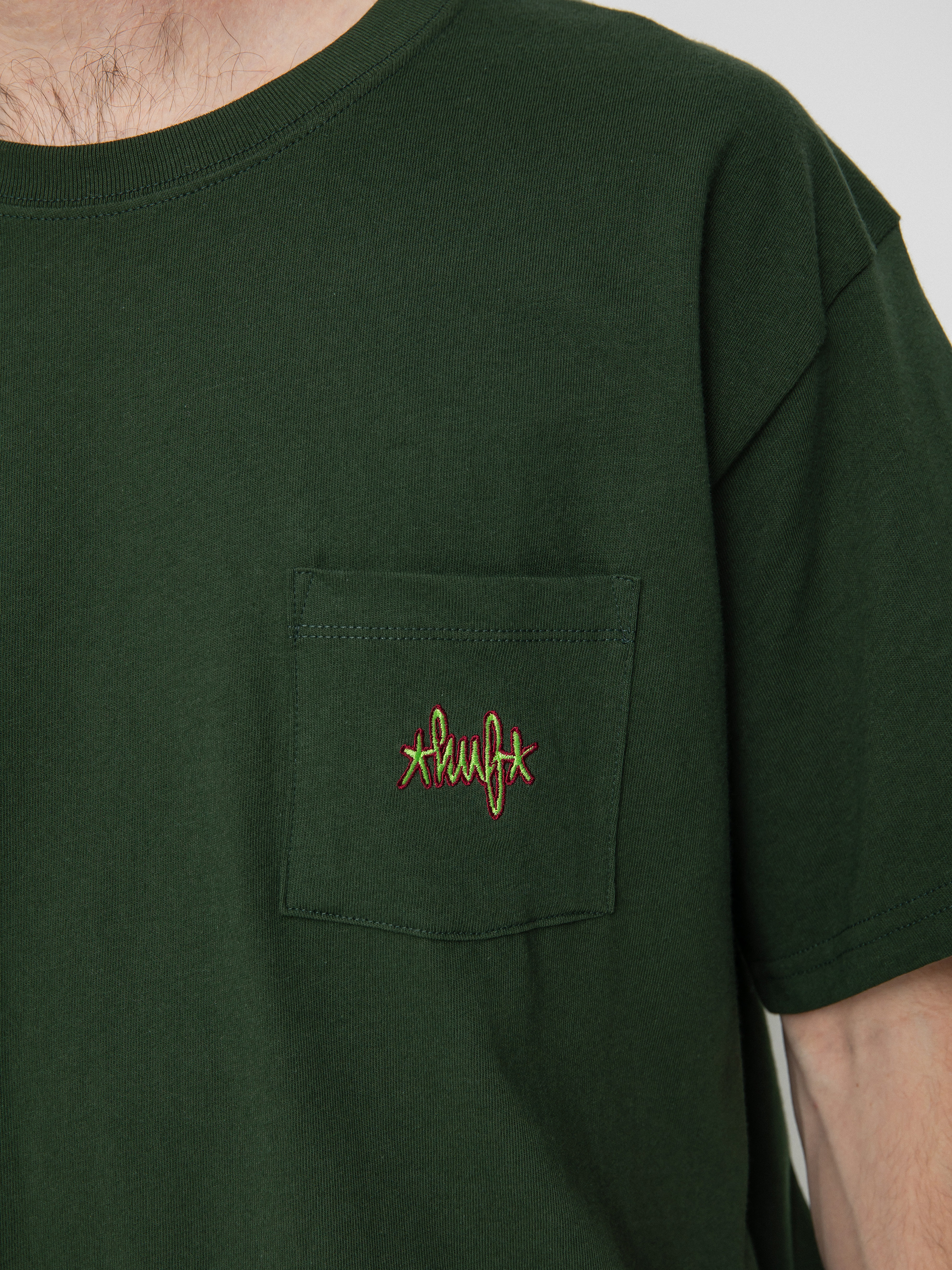 T-shirt HUF Haze Script Pocket (forest green)