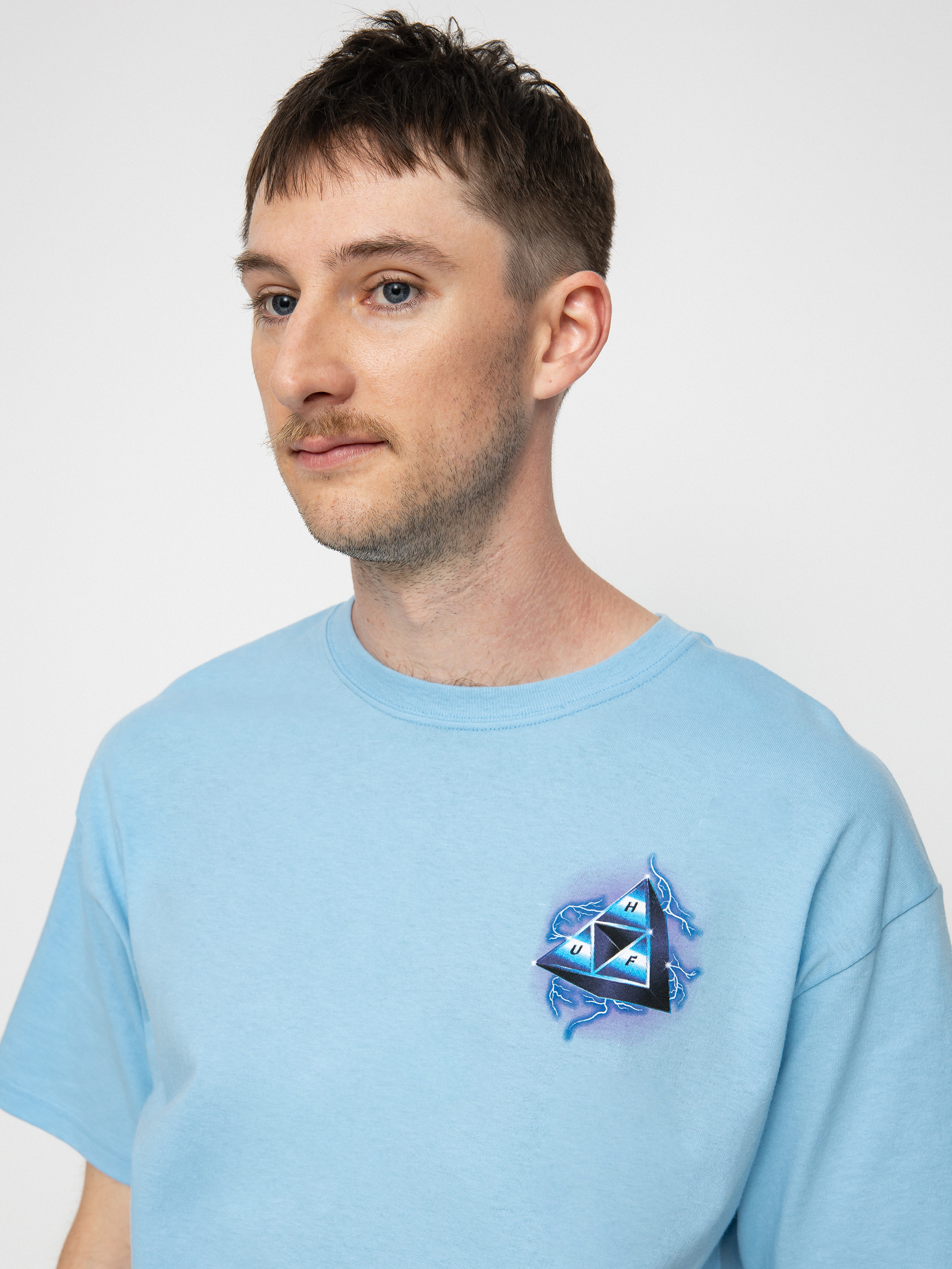 T-shirt HUF Storm Triple Triangle (light blue)