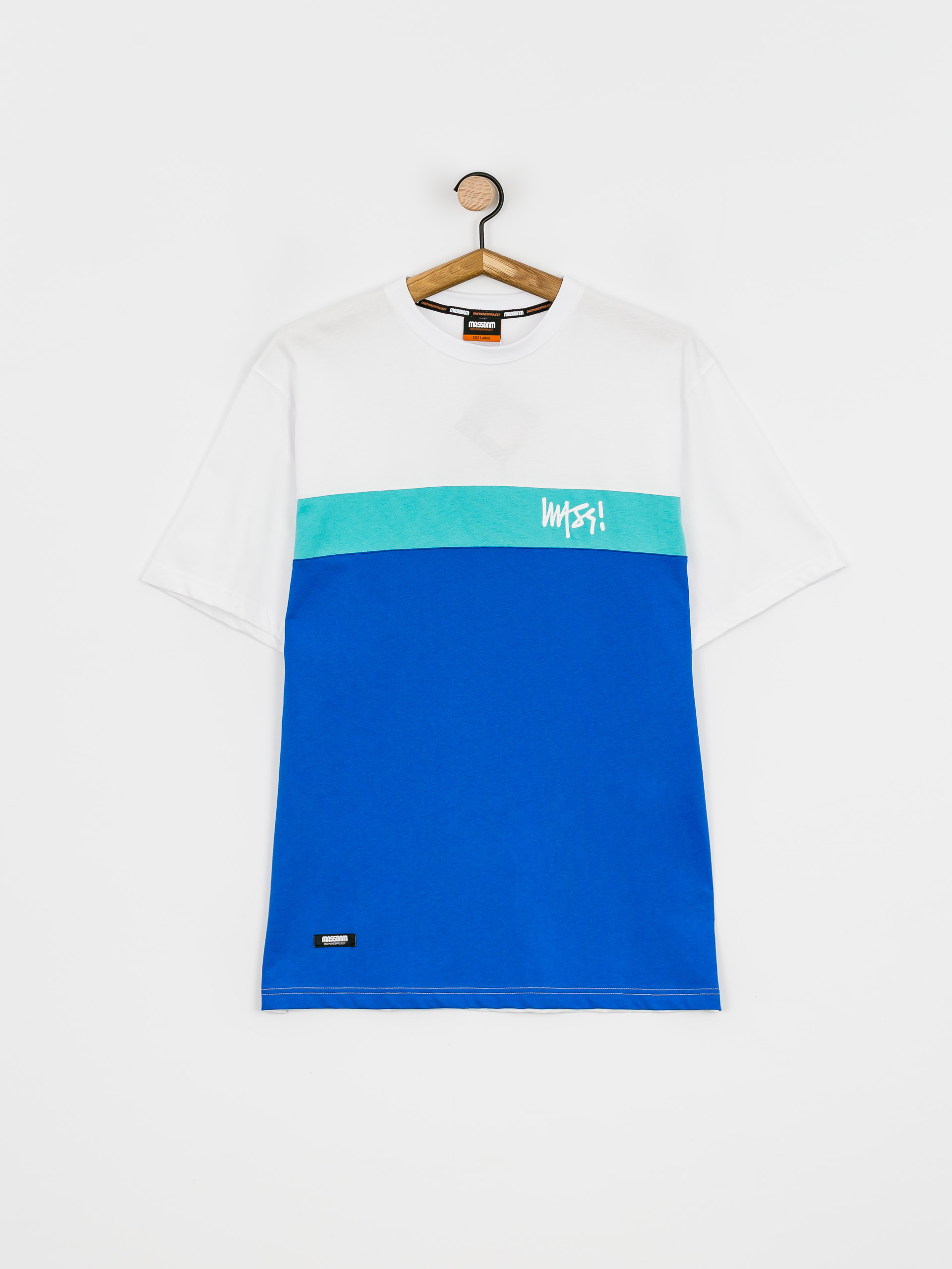 T-shirt MassDnm Trinity (white/turquoise/dark blue)