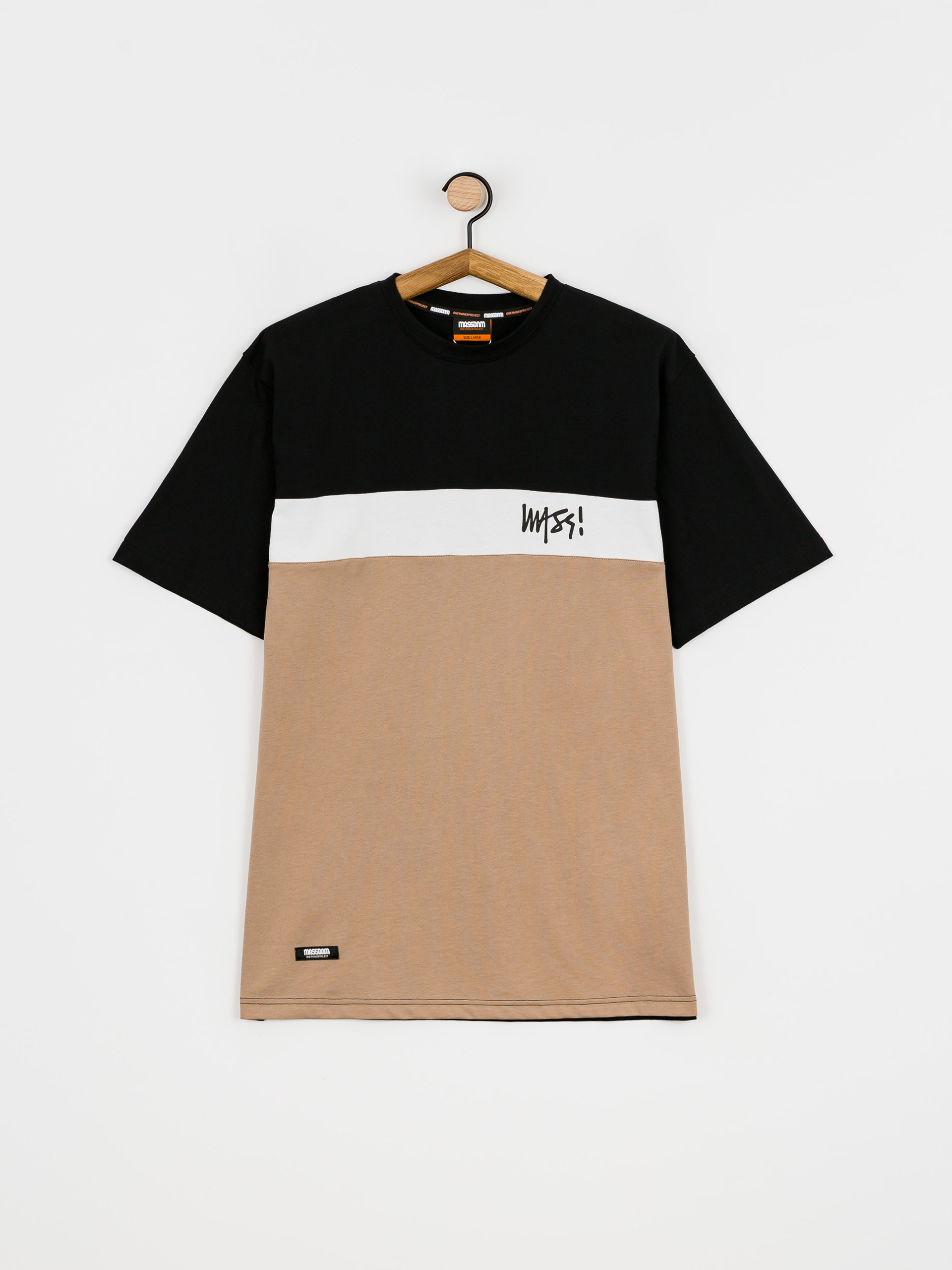 T-shirt MassDnm Trinity (black/white/beige)