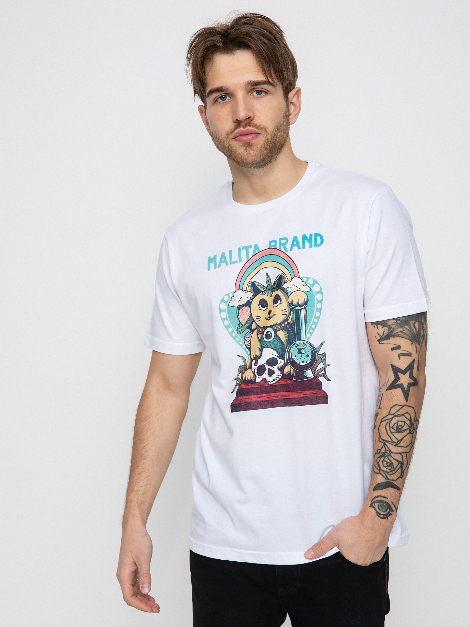 T-shirt Malita Lucky Cat (white)