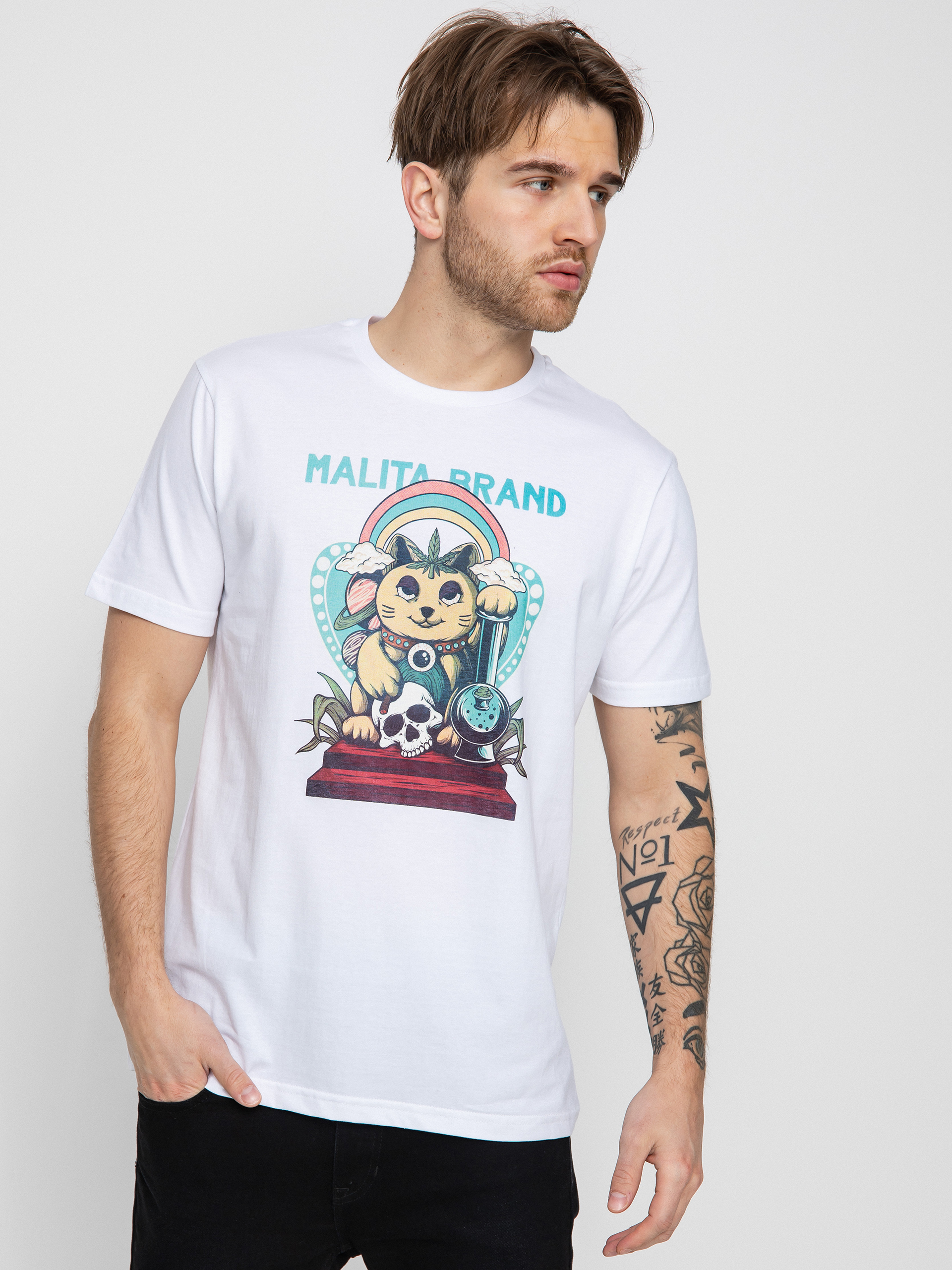 T-shirt Malita Lucky Cat (white)