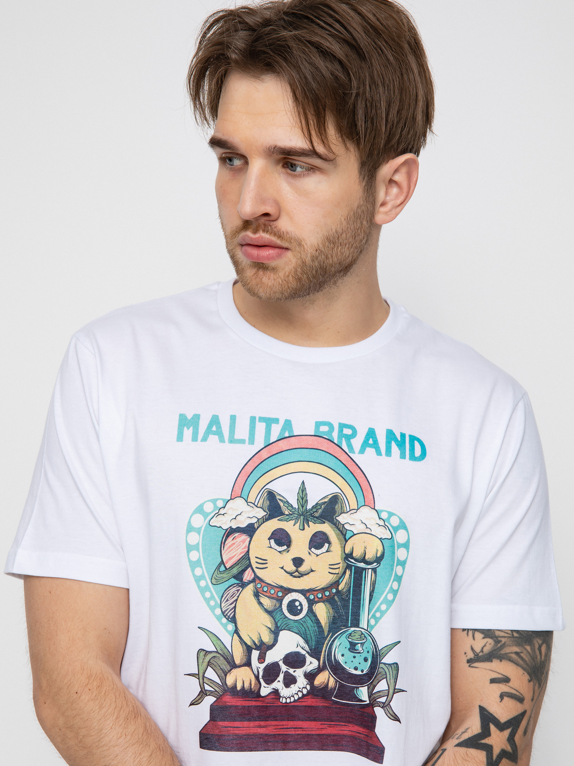 T-shirt Malita Lucky Cat (white)