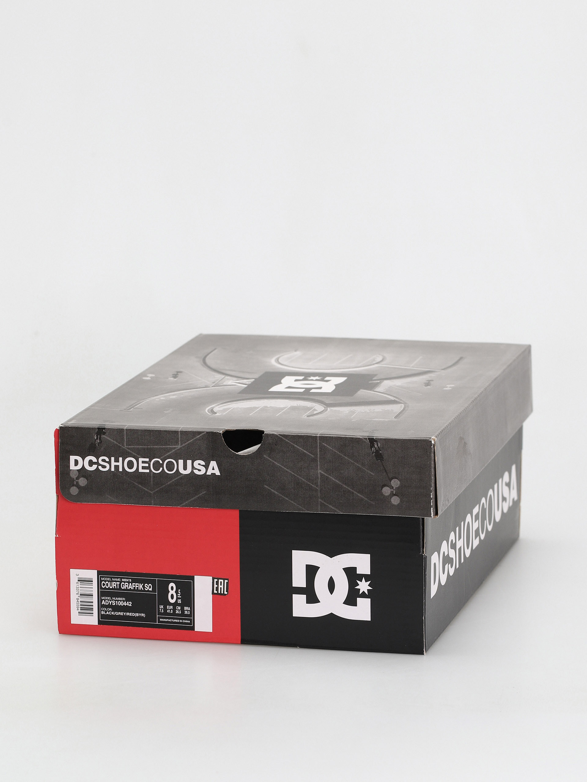Buty DC Court Graffik Sq (black/grey/red)