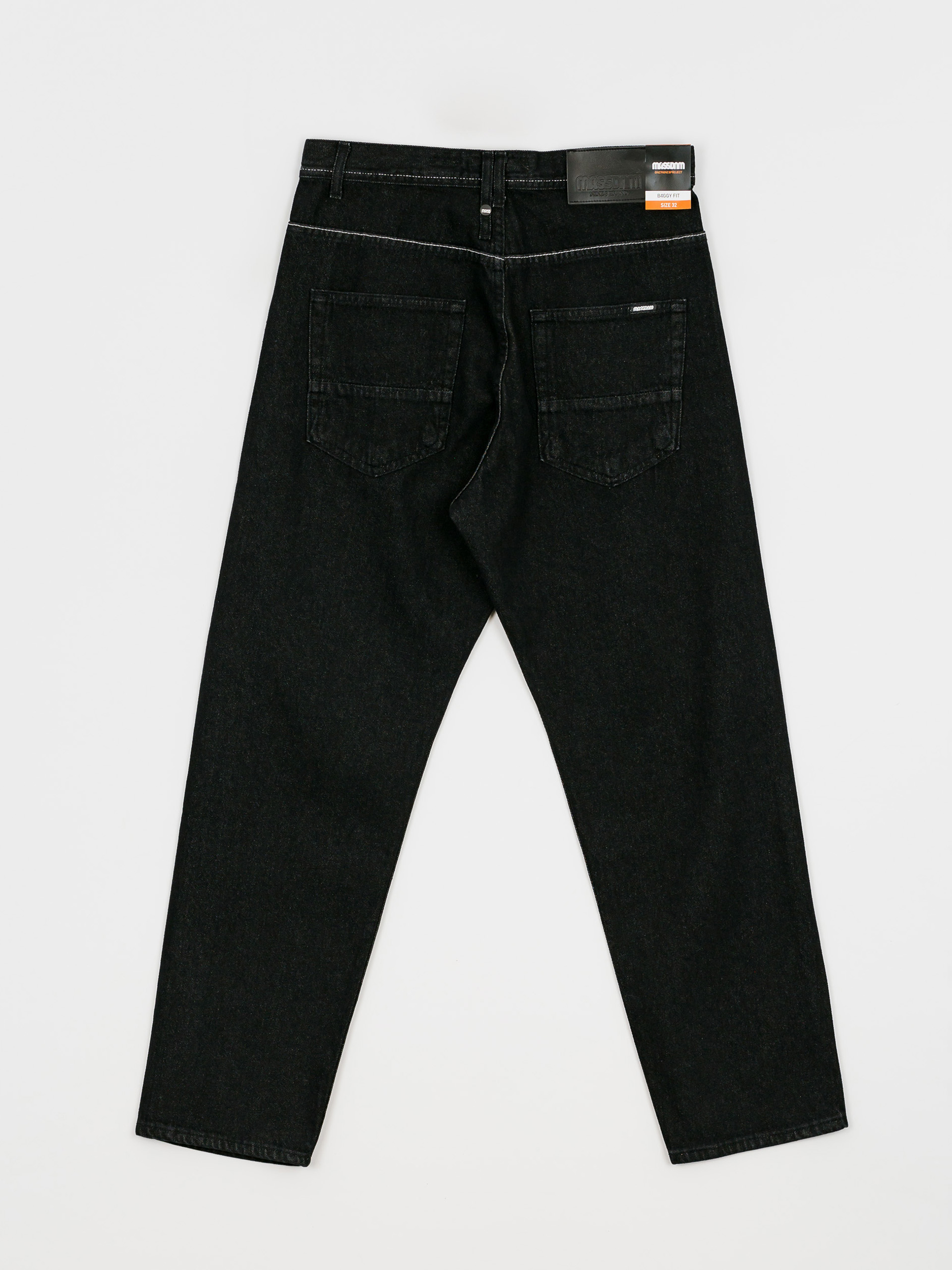 Spodnie MassDnm Slang Jeans Baggy Fit (black rinse)