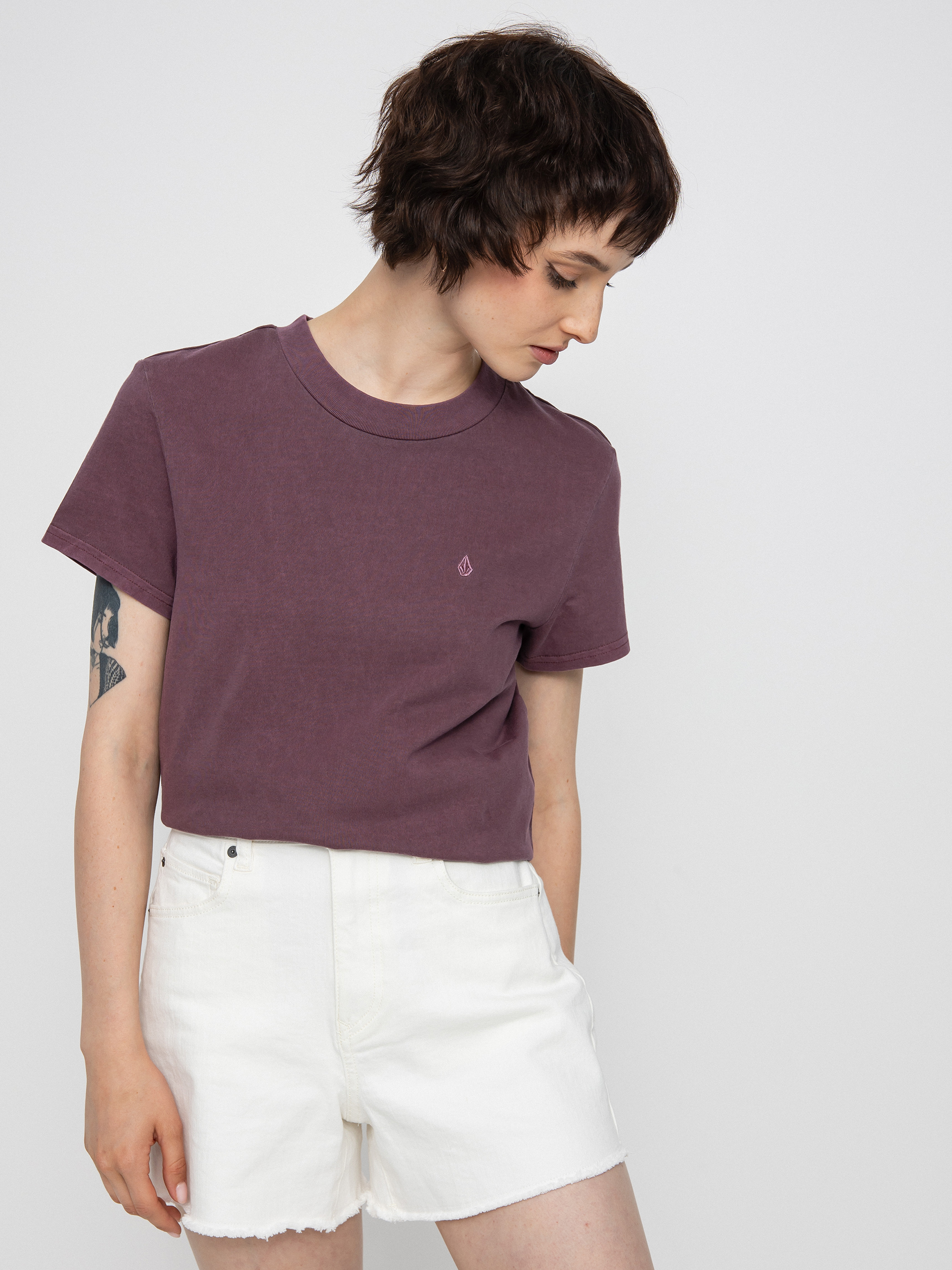 T-shirt Volcom Solid Stone Emb Wmn (eggplant)