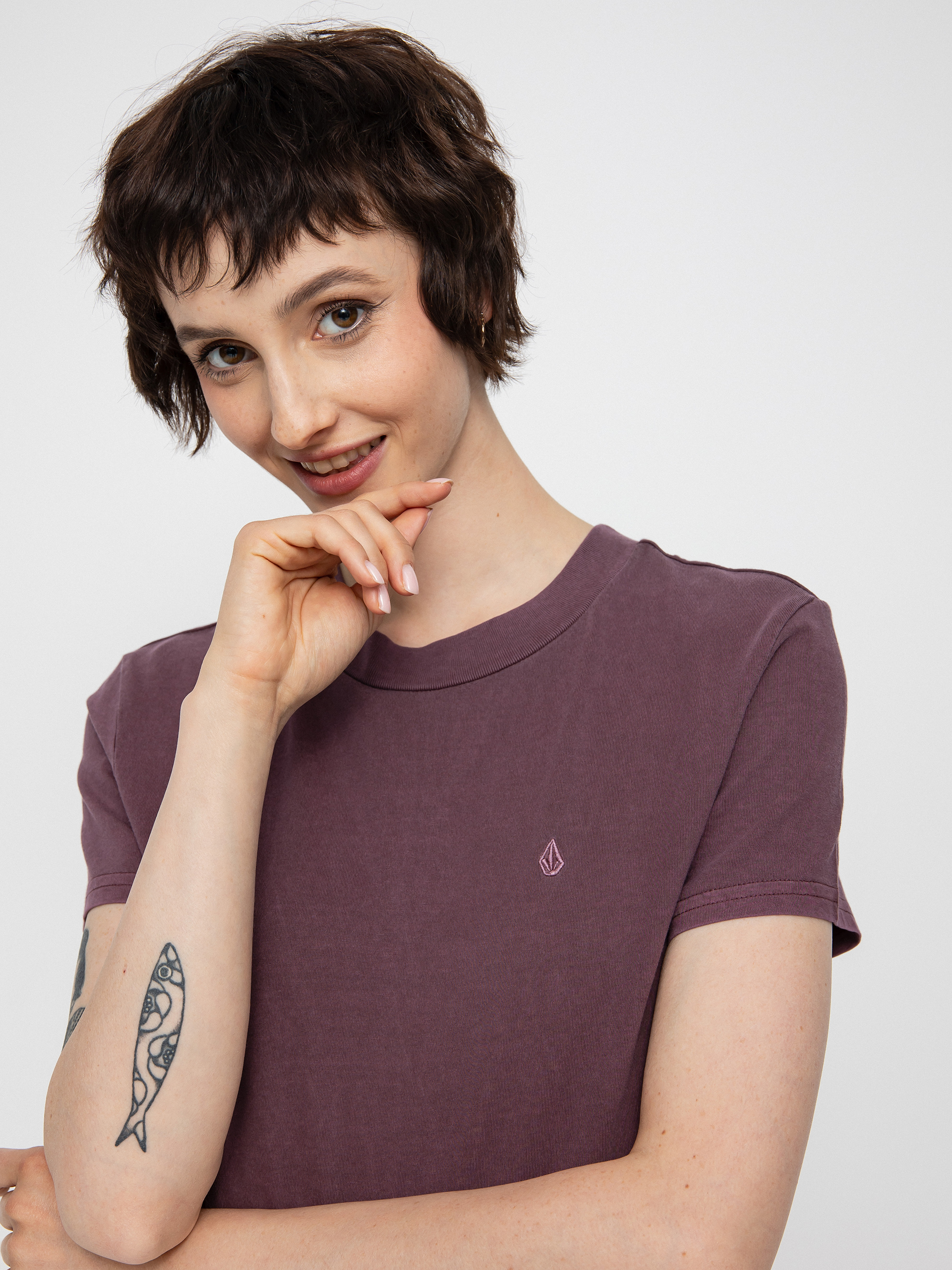 T-shirt Volcom Solid Stone Emb Wmn (eggplant)