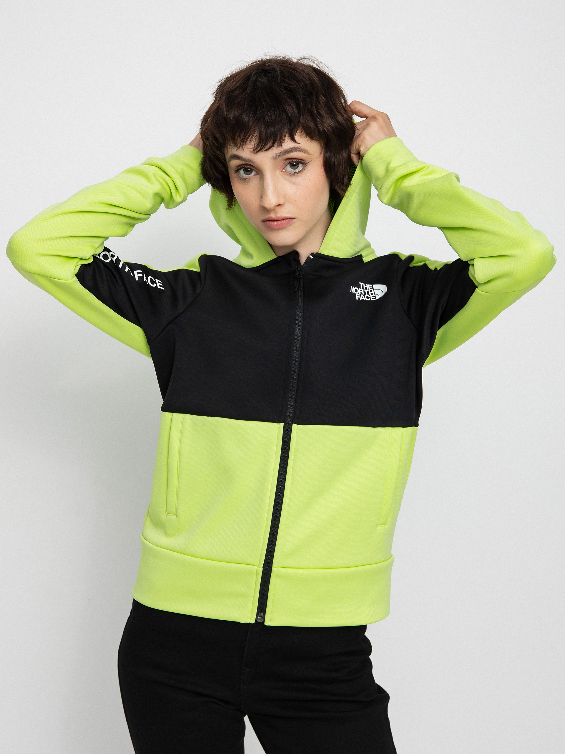 Bluza z kapturem The North Face Ma ZHD Wmn (sharp green/tnf black)