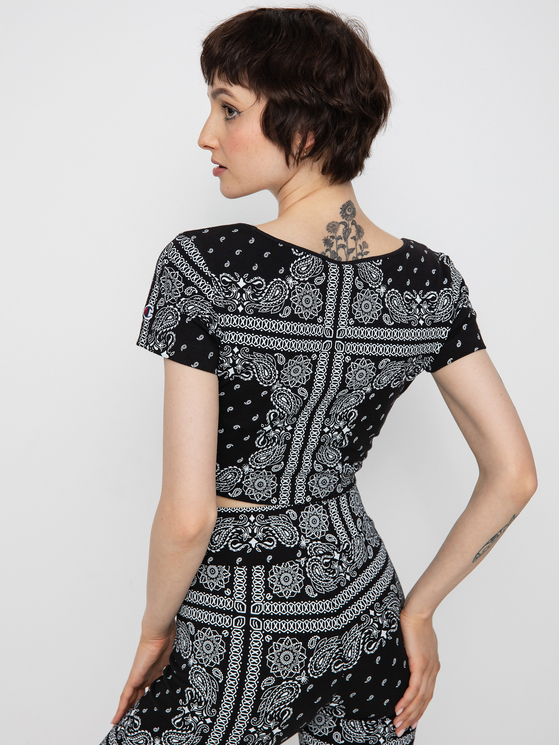 T-shirt Champion Crewneck Croptop 115127 Wmn (nbk/allover)