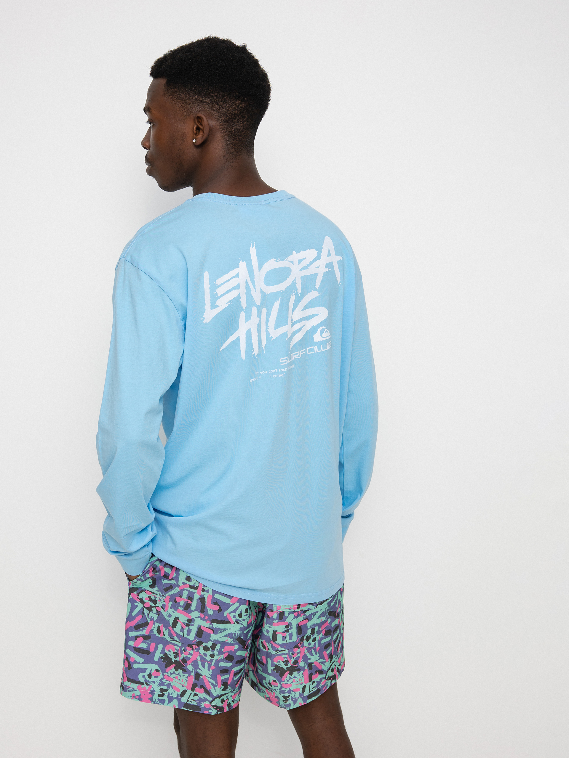 Longsleeve Quiksilver X Stranger Things Lenora Hills Surf Club (airy blue)