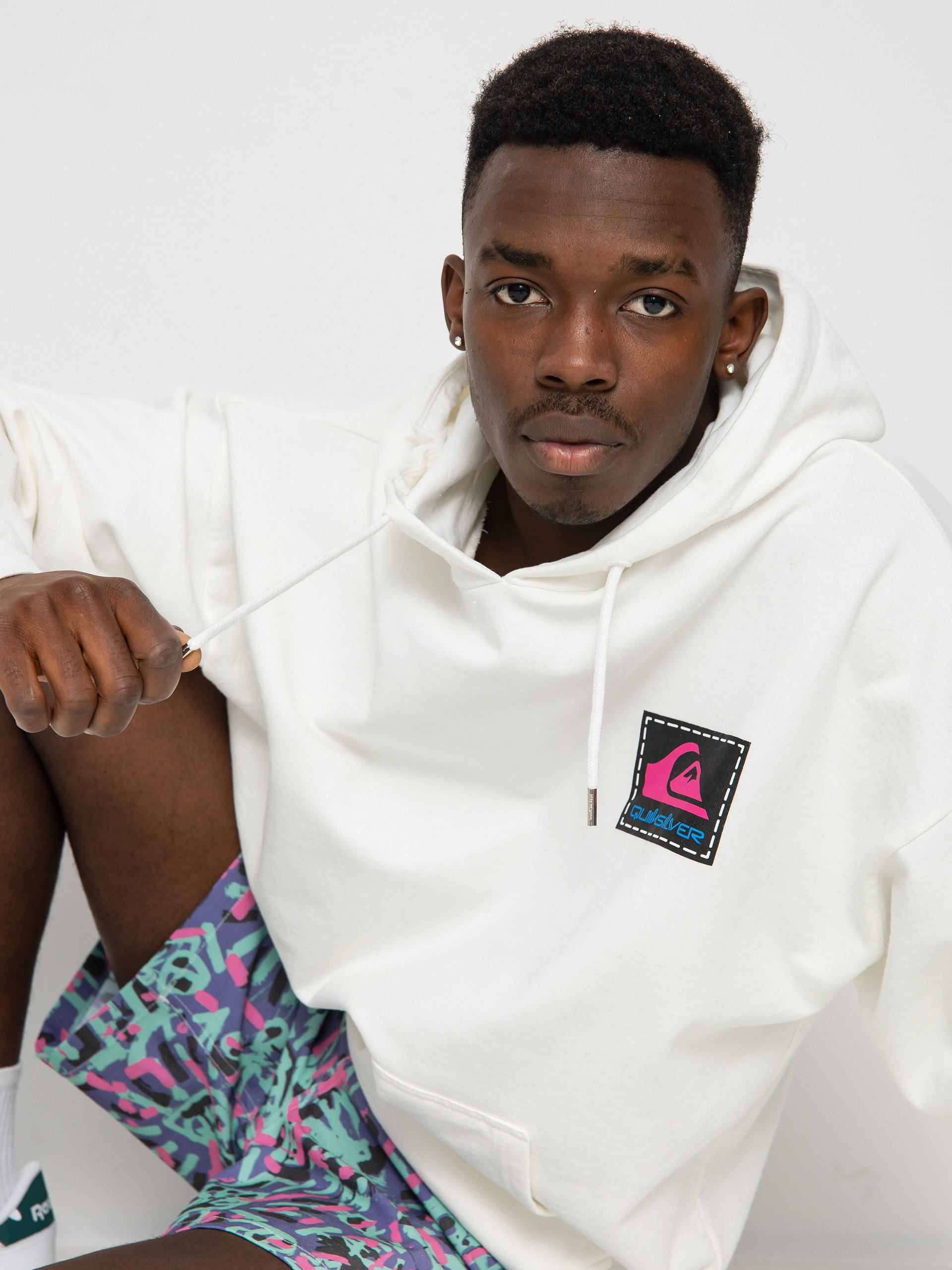 Bluza z kapturem Quiksilver X Stranger Things Rainbow HD (white)