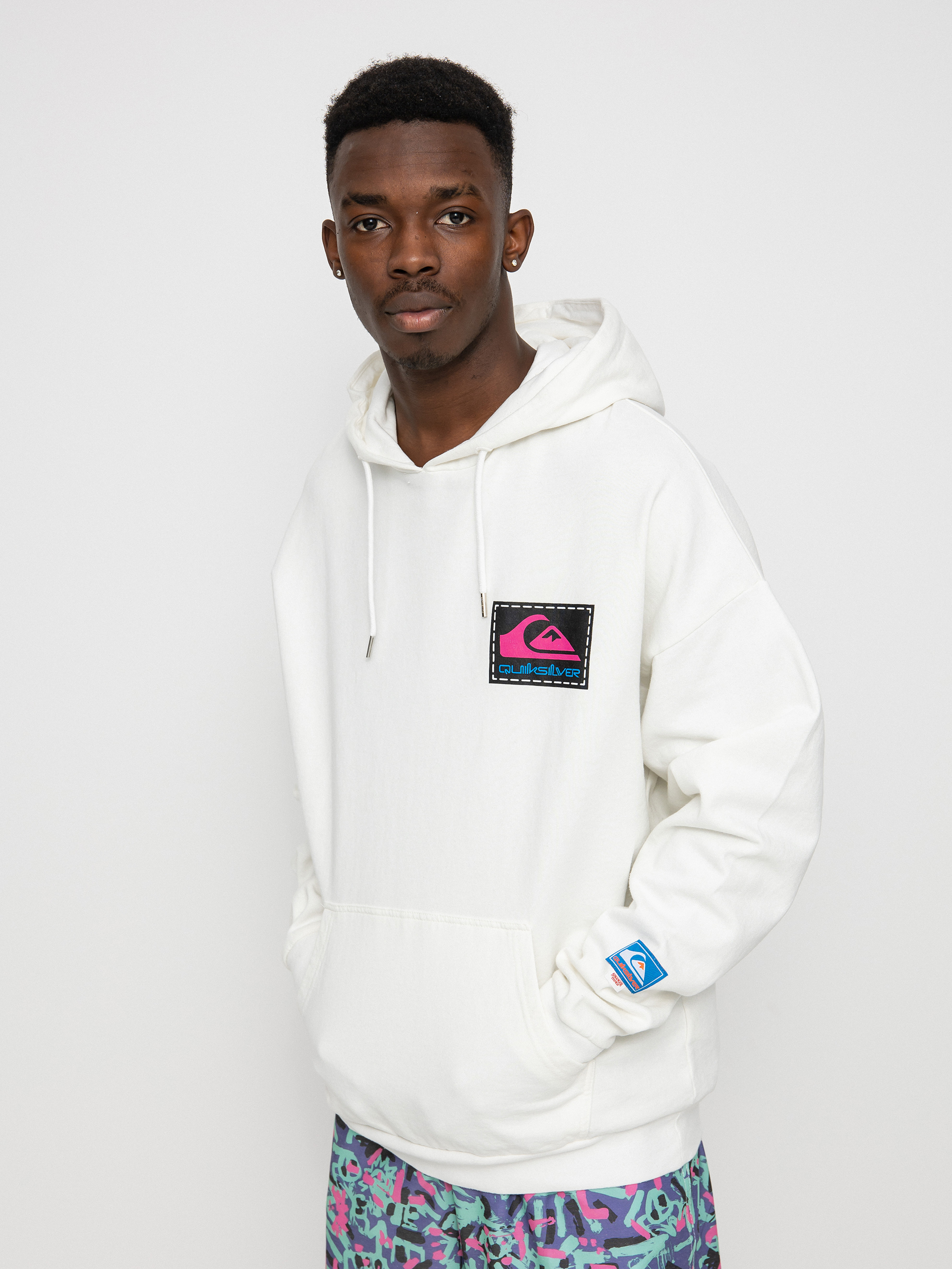 Bluza z kapturem Quiksilver X Stranger Things Rainbow HD (white)