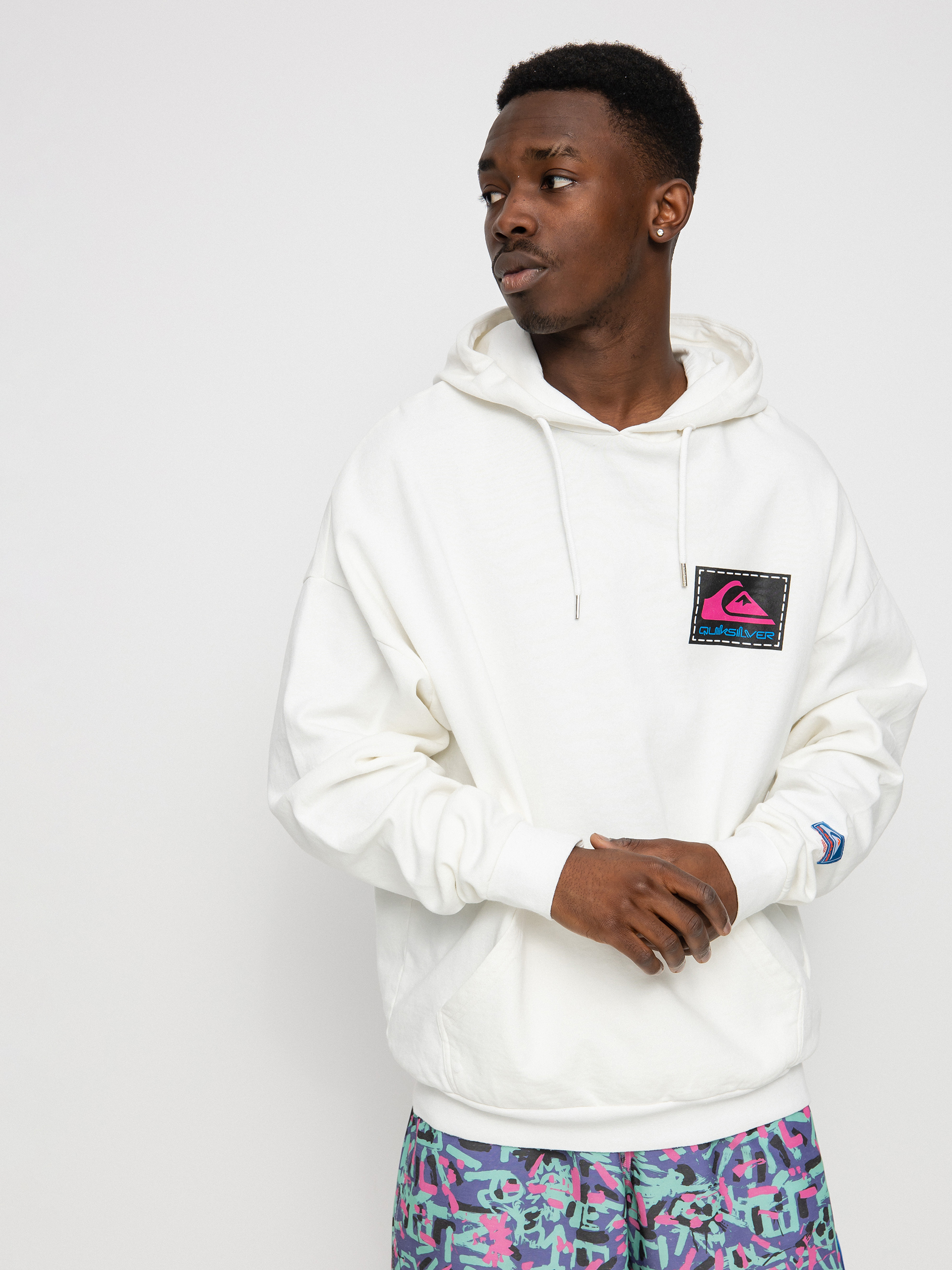 Bluza z kapturem Quiksilver X Stranger Things Rainbow HD (white)