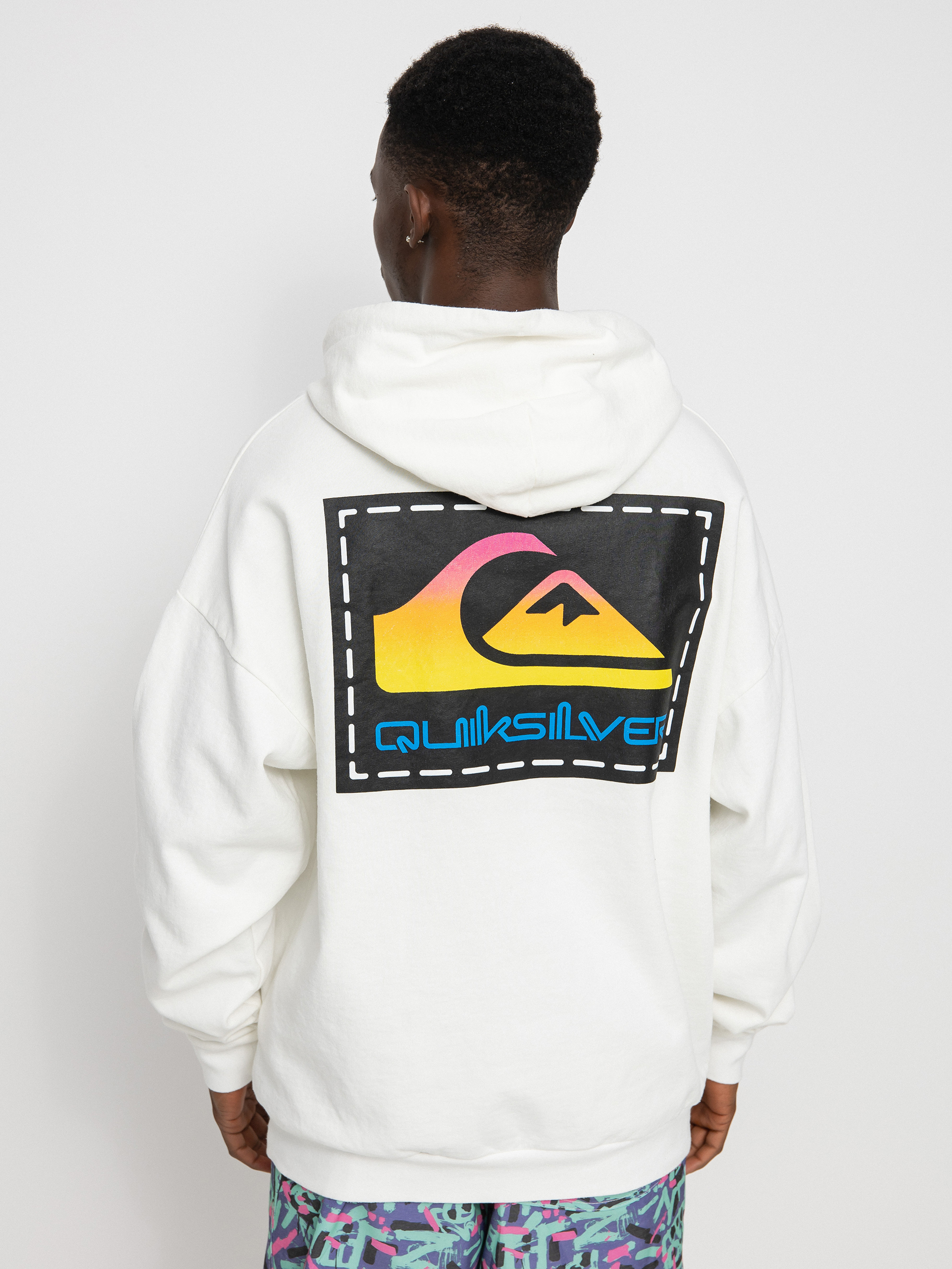 Bluza z kapturem Quiksilver X Stranger Things Rainbow HD (white)