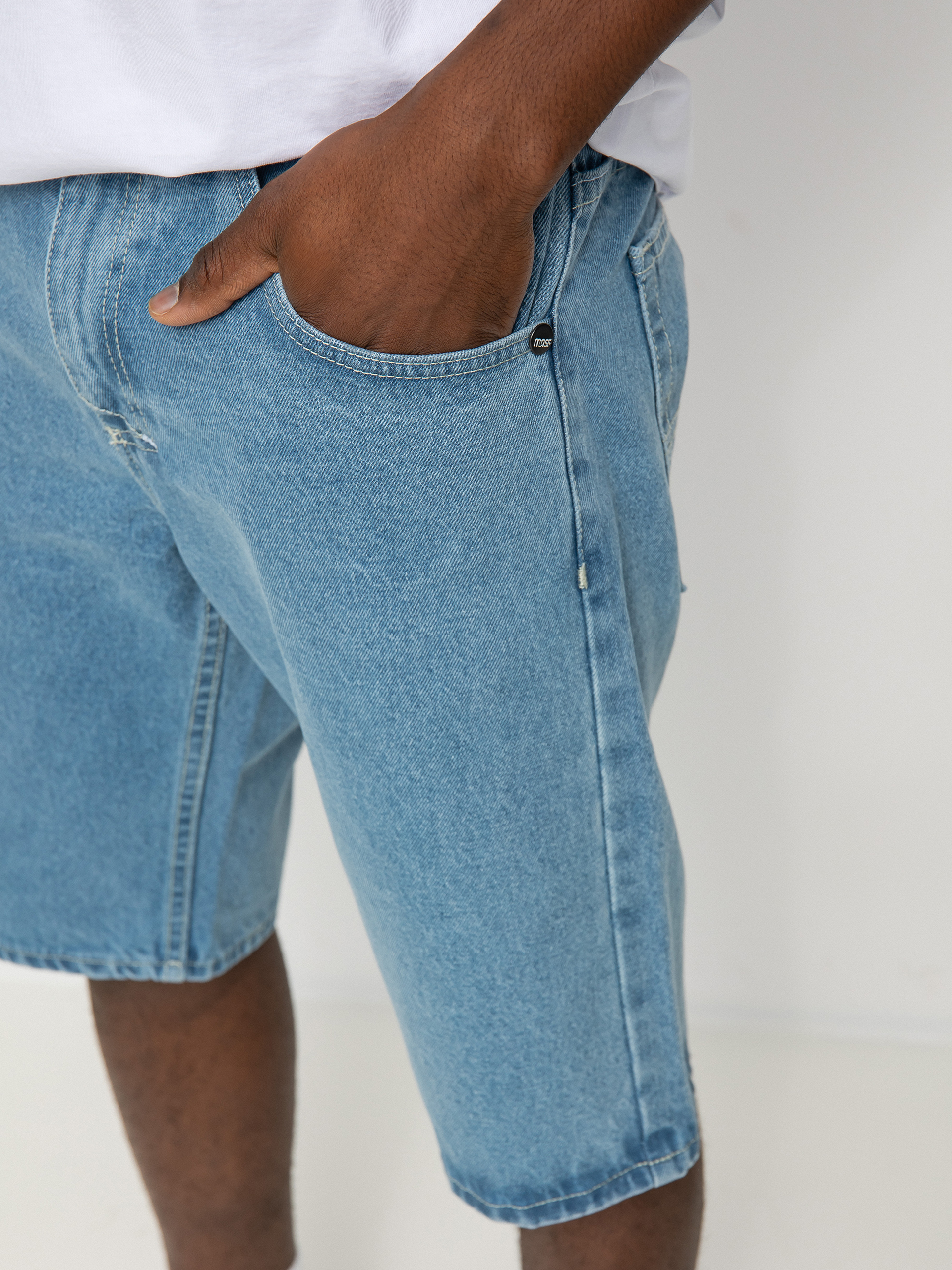 Szorty MassDnm Base Jeans Straight Fit (light blue)