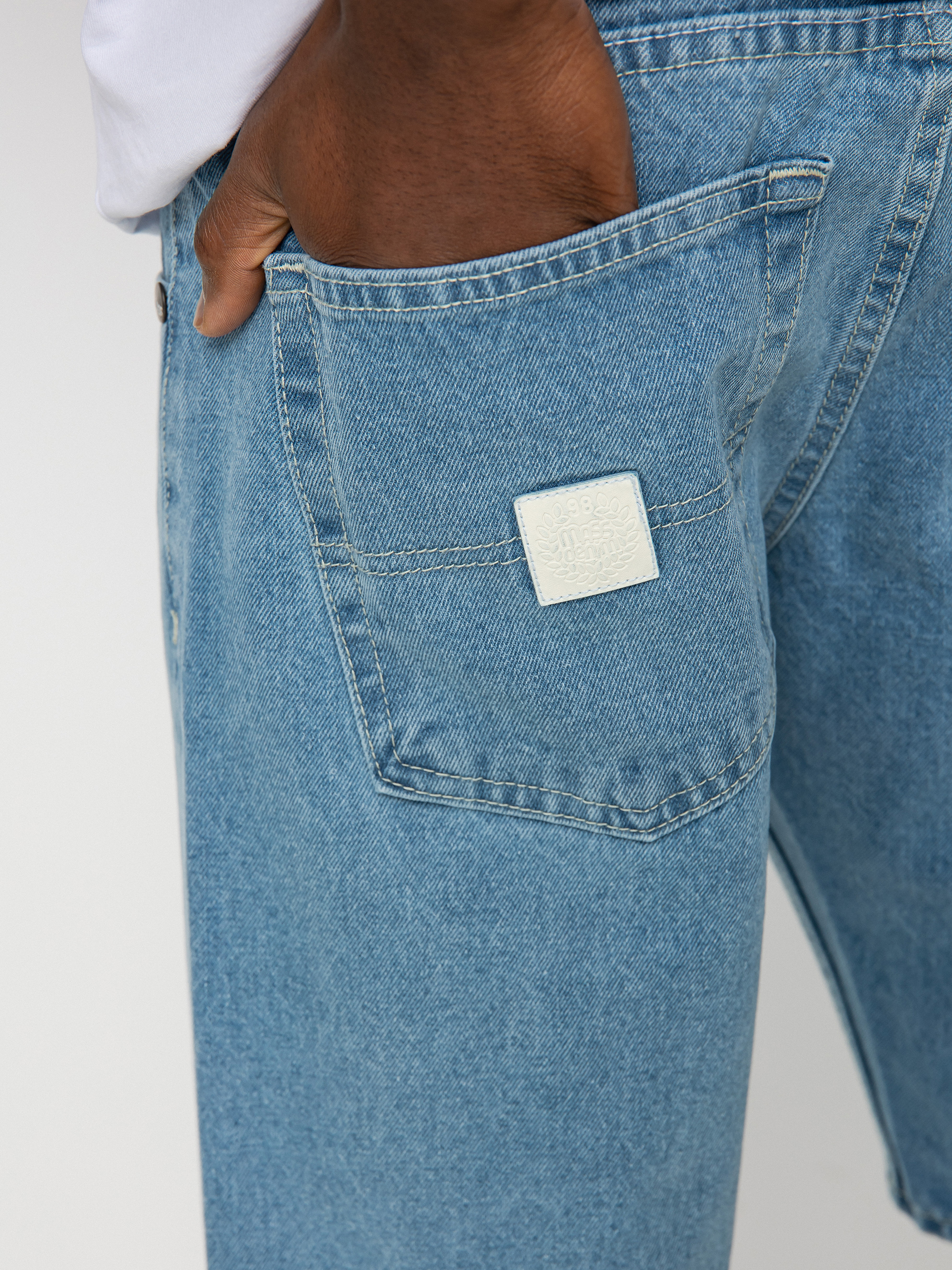 Szorty MassDnm Base Jeans Straight Fit (light blue)