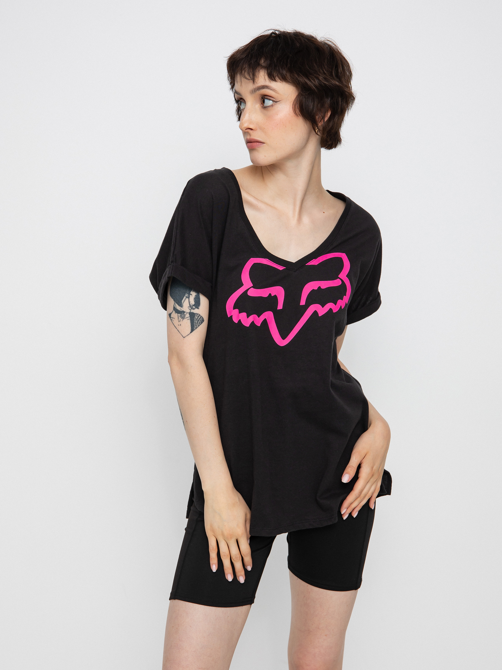 T-shirt Fox Boundary Wmn (blk/pnk)
