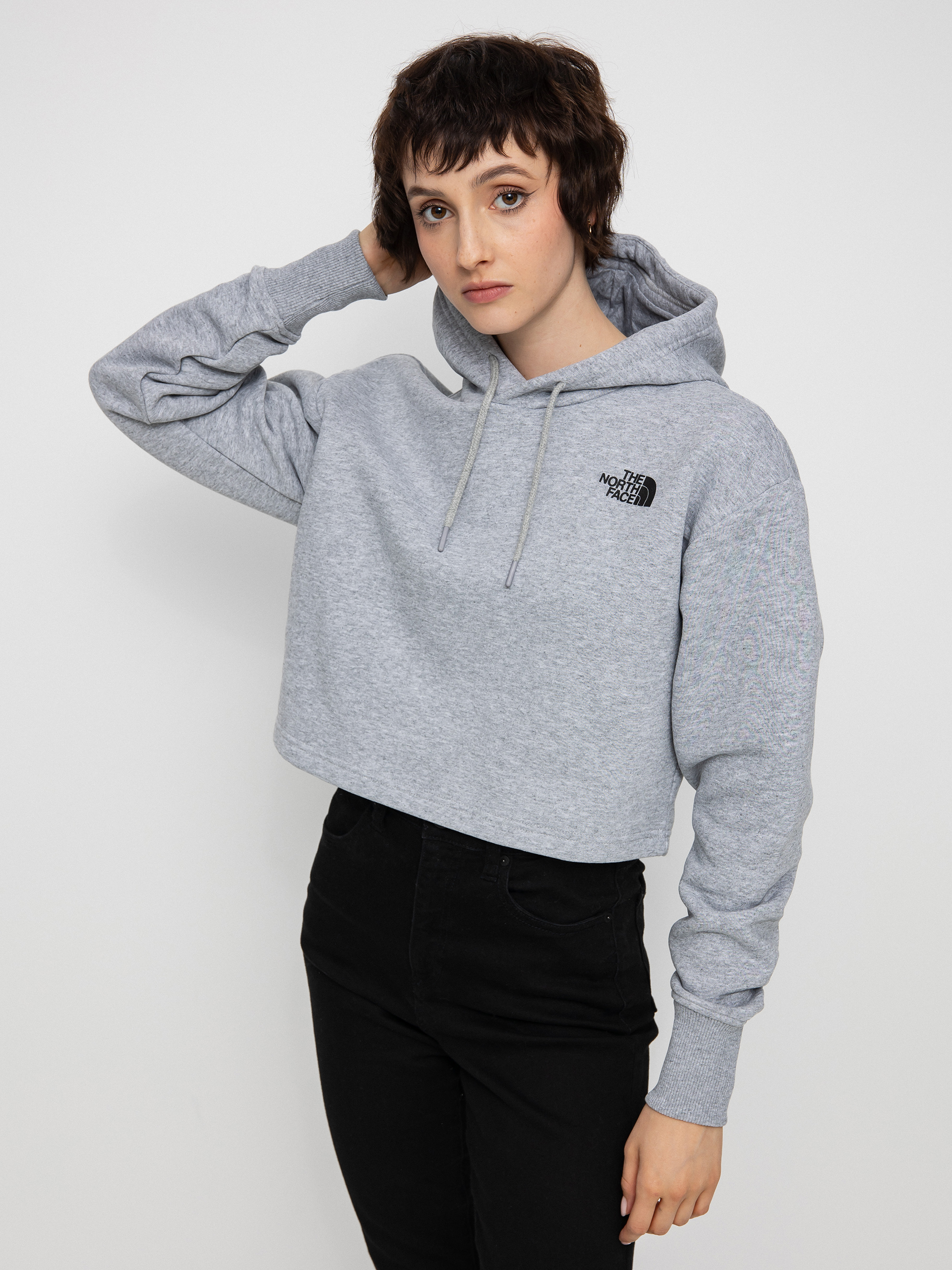 Bluza z kapturem The North Face Coordinates Crop HD Wmn (tnf light grey heather)