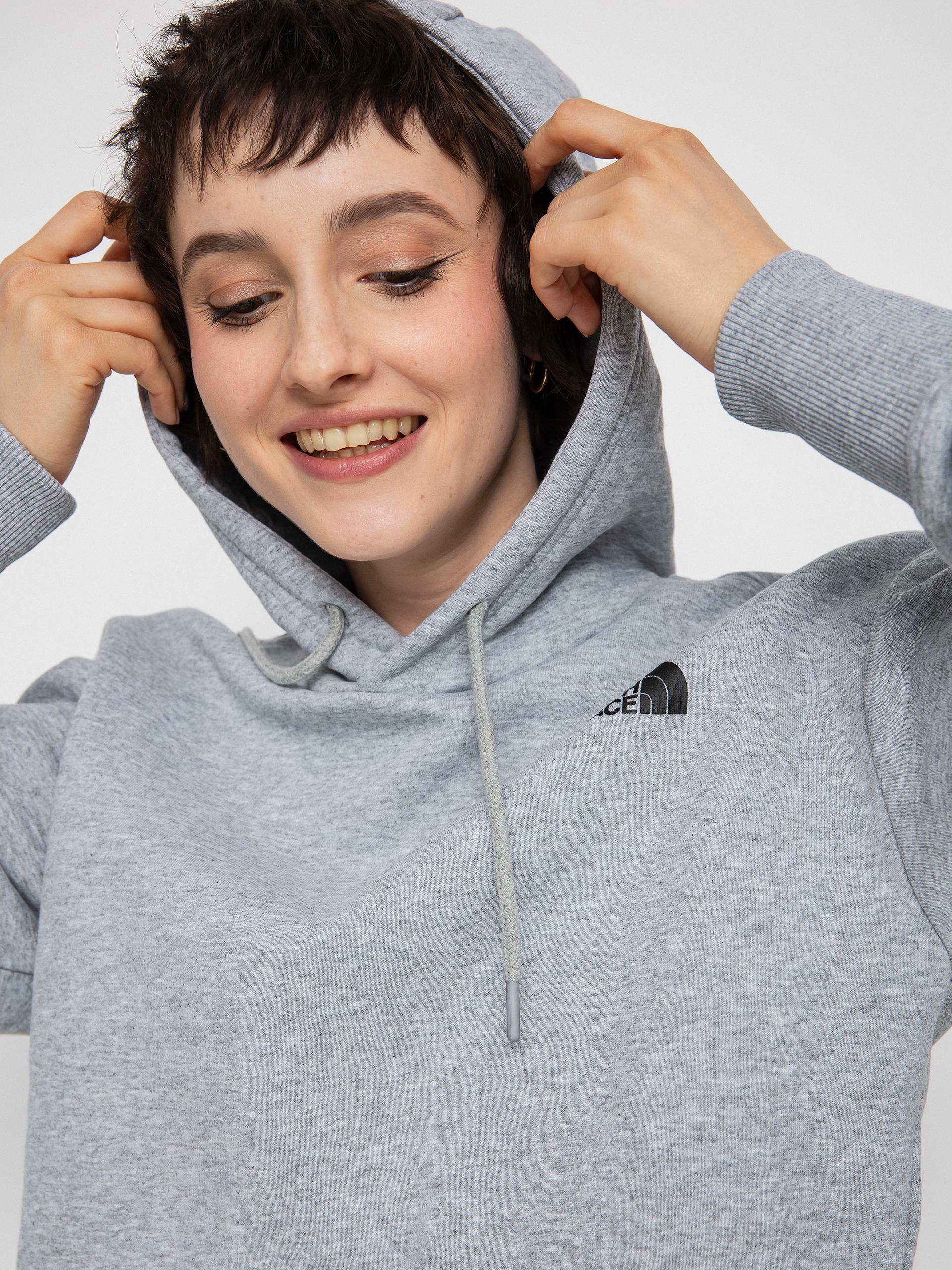 Bluza z kapturem The North Face Coordinates Crop HD Wmn (tnf light grey heather)