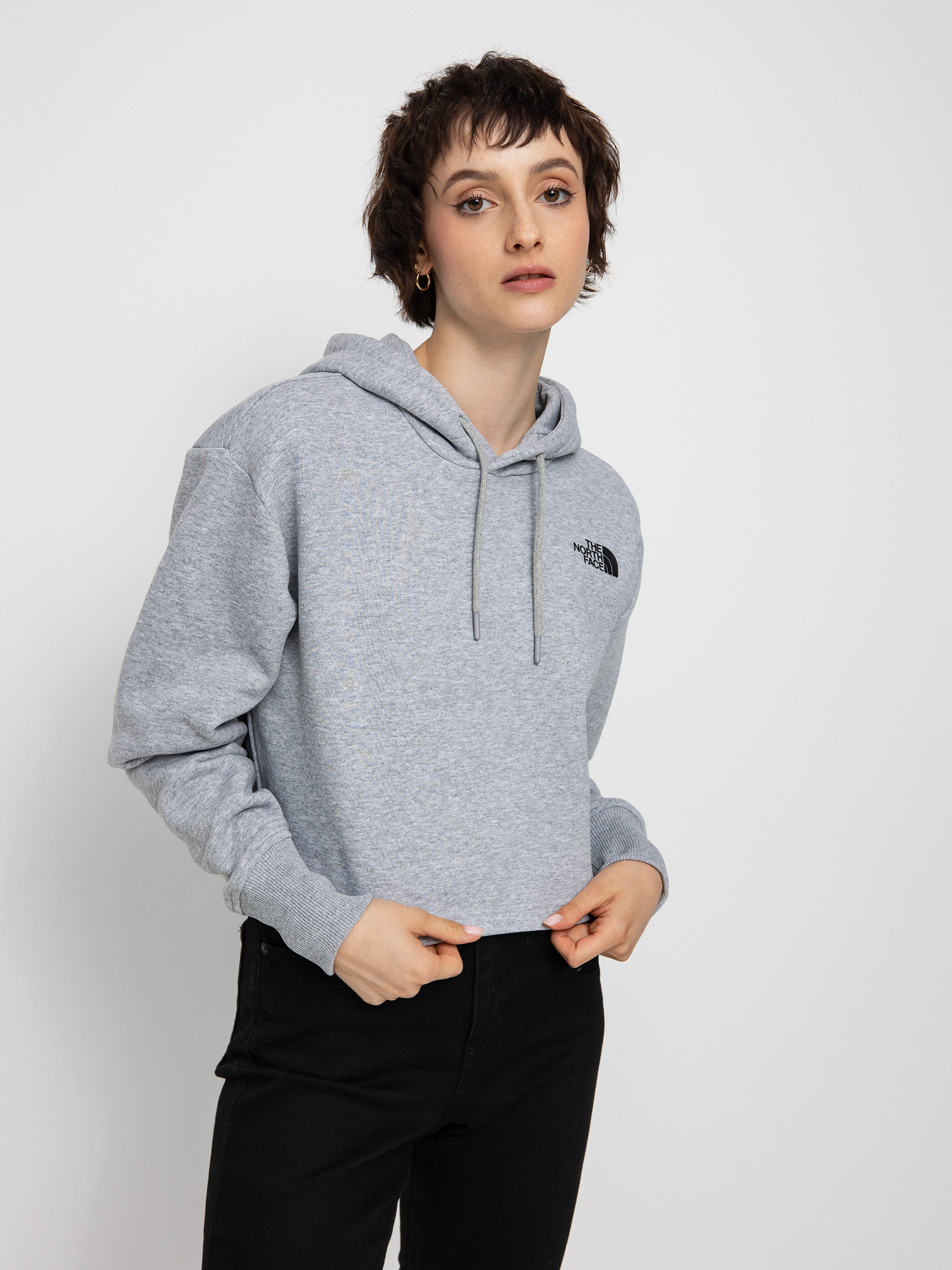 Bluza z kapturem The North Face Coordinates Crop HD Wmn (tnf light grey heather)