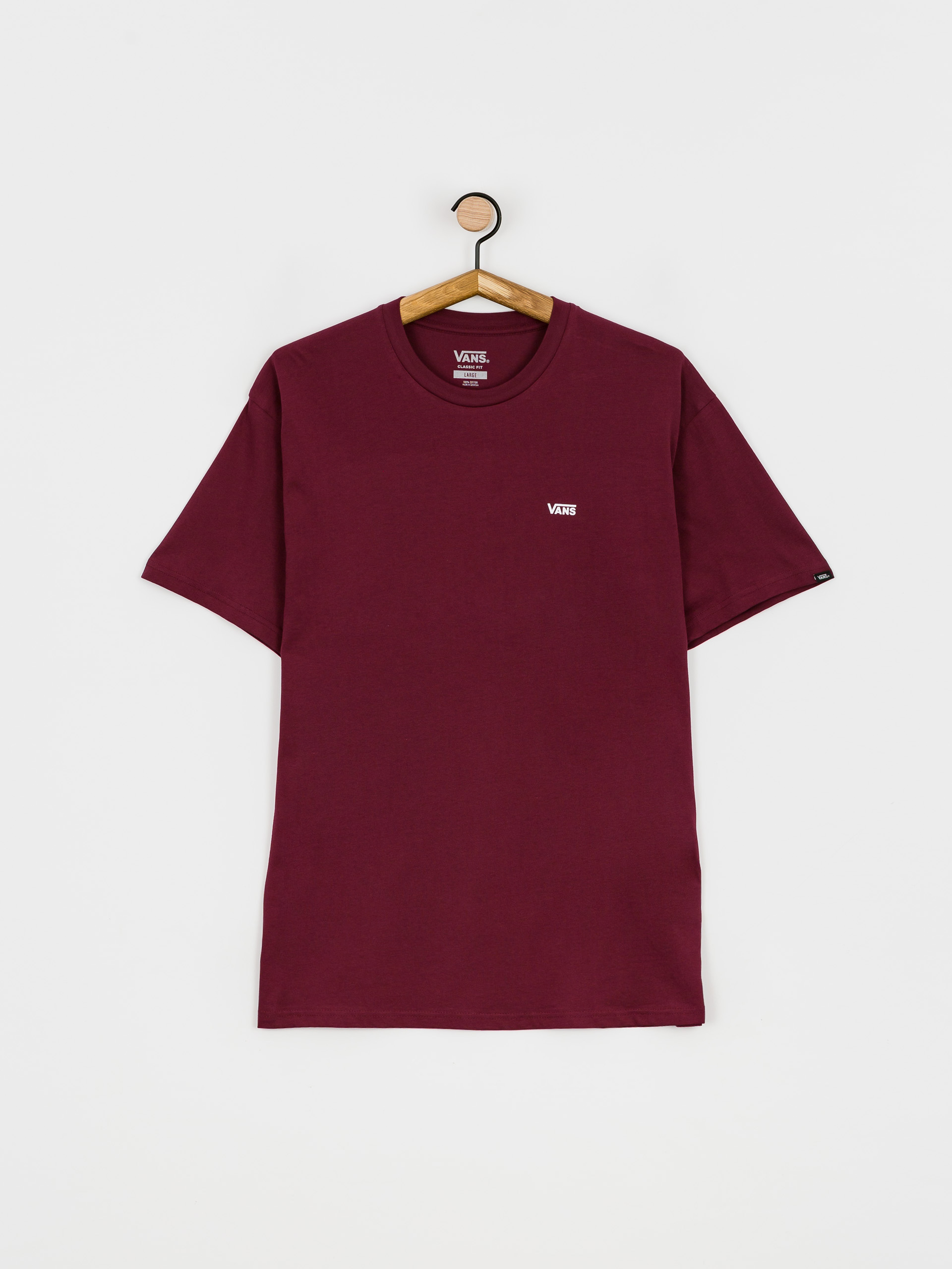T-shirt Vans Left Chest Logo (burgundy)