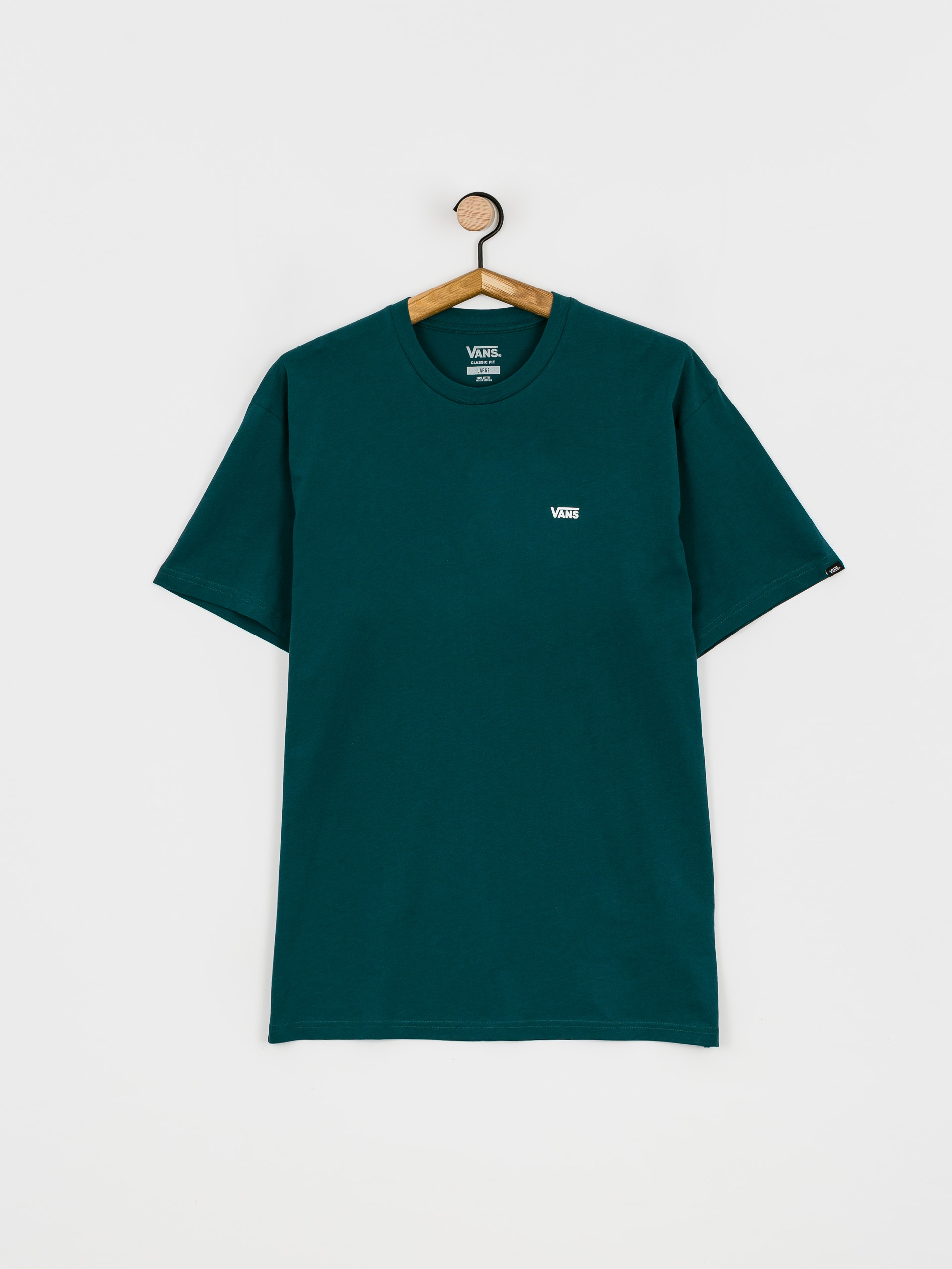 T-shirt Vans Left Chest Logo (deep teal/white)