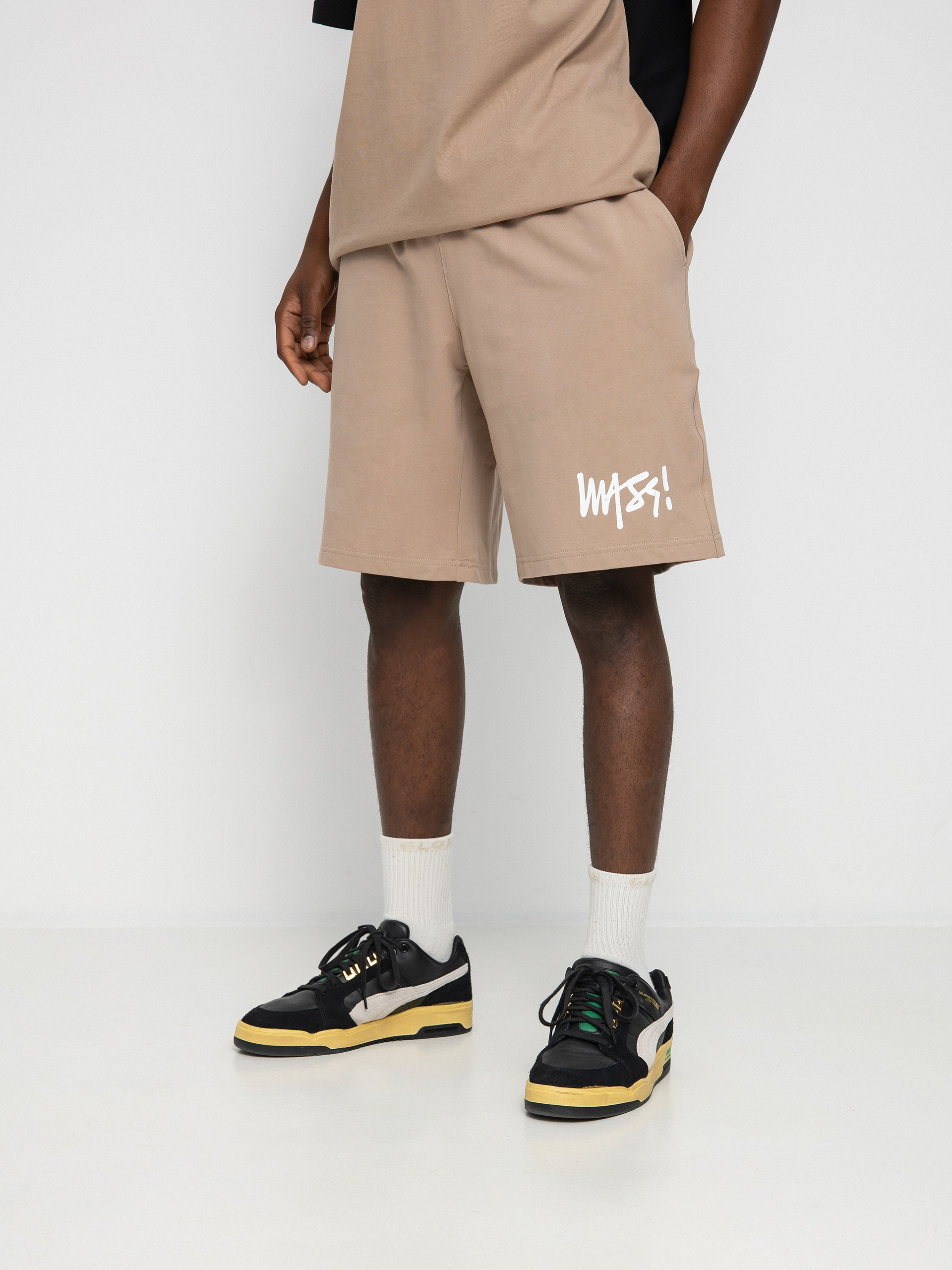 Szorty MassDnm Signature Straight Fit (beige)