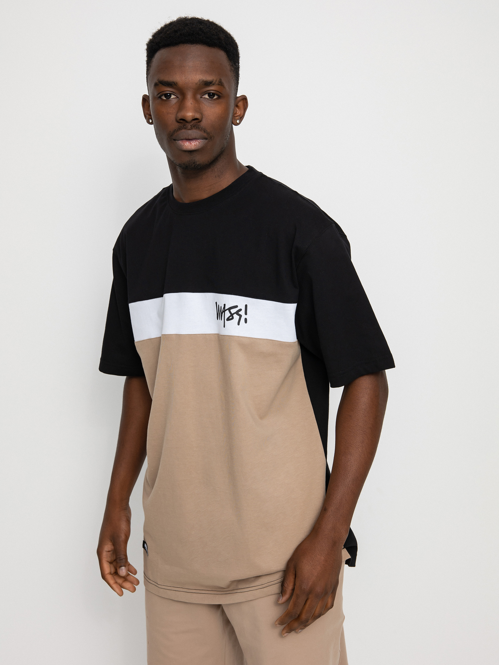 T-shirt MassDnm Trinity (black/white/beige)