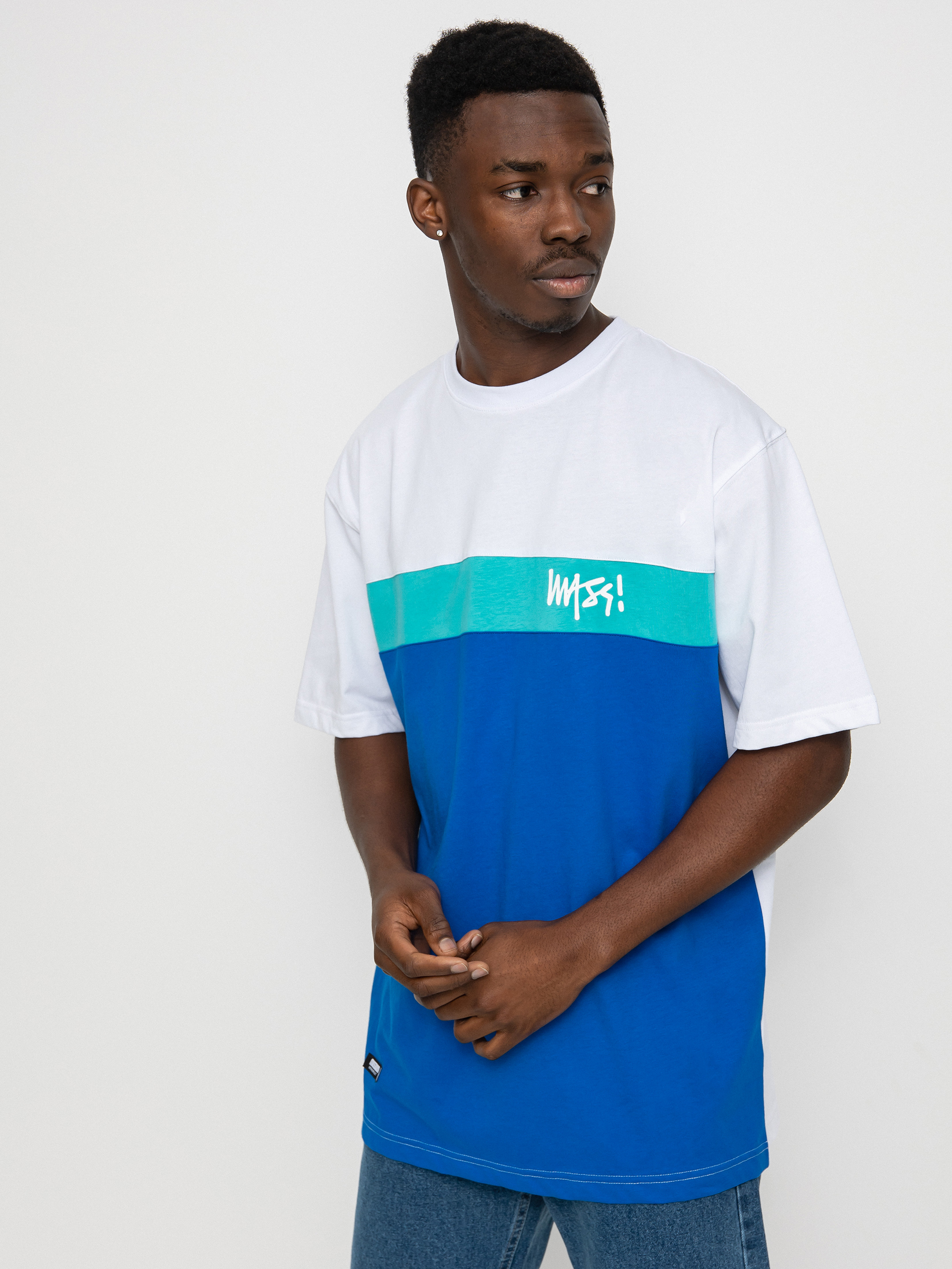T-shirt MassDnm Trinity (white/turquoise/dark blue)