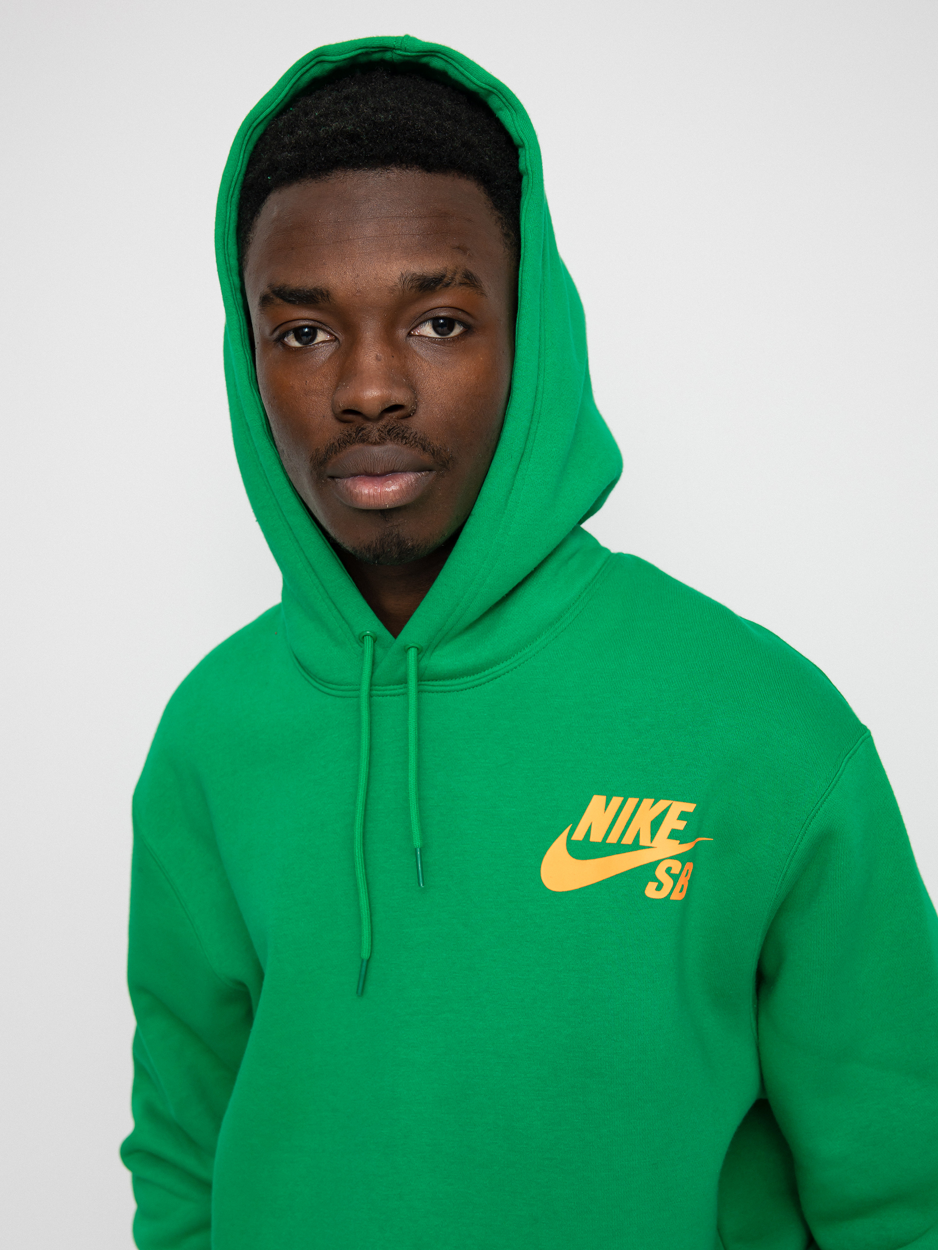 Bluza z kapturem Nike SB Icon HD (lucky green/total orange)