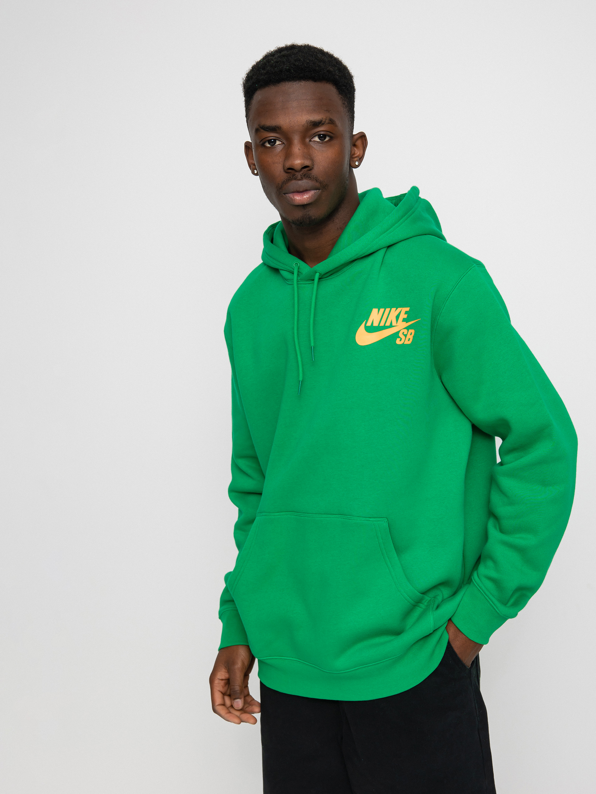 Bluza z kapturem Nike SB Icon HD (lucky green/total orange)