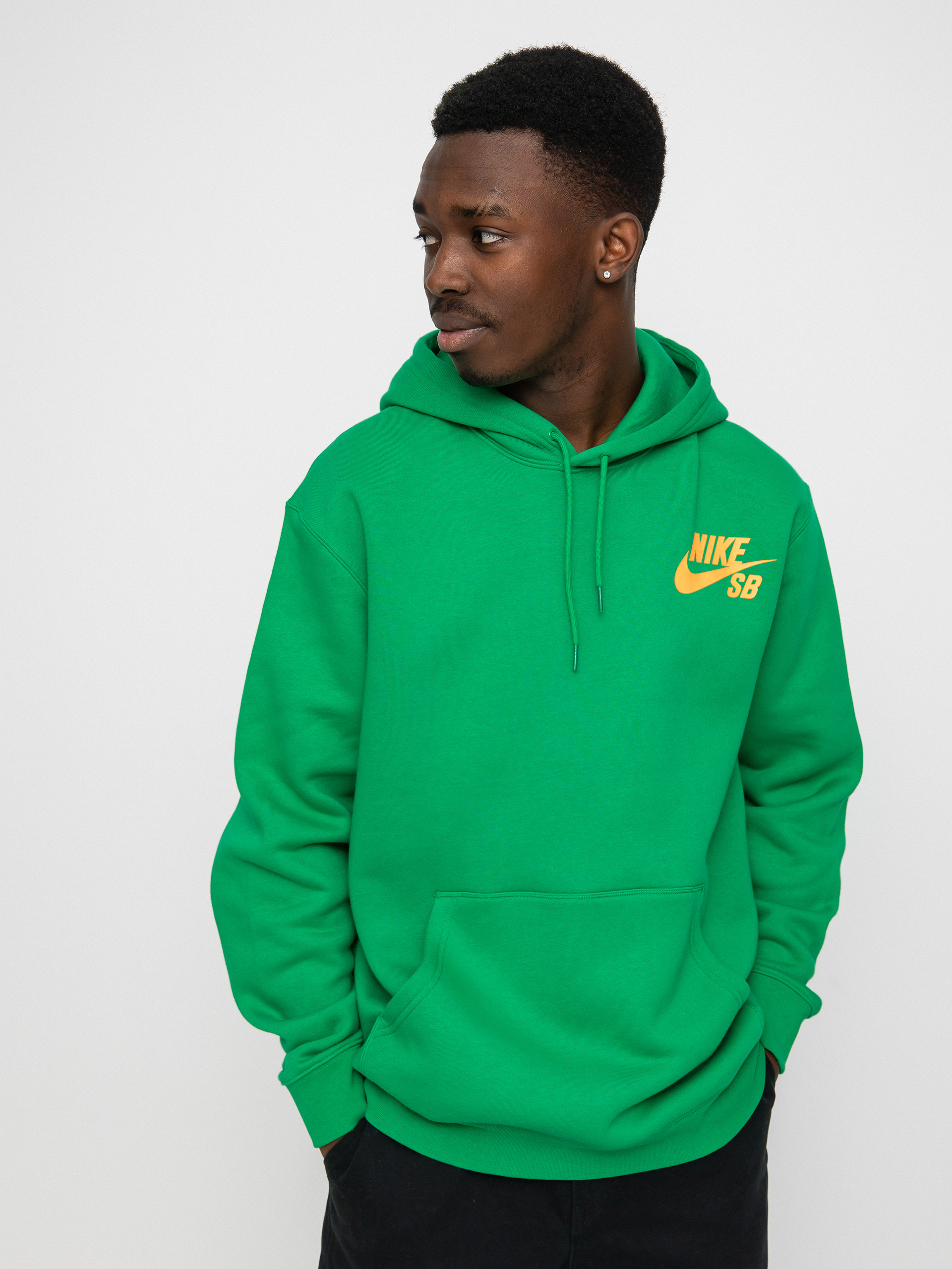 Bluza z kapturem Nike SB Icon HD (lucky green/total orange)