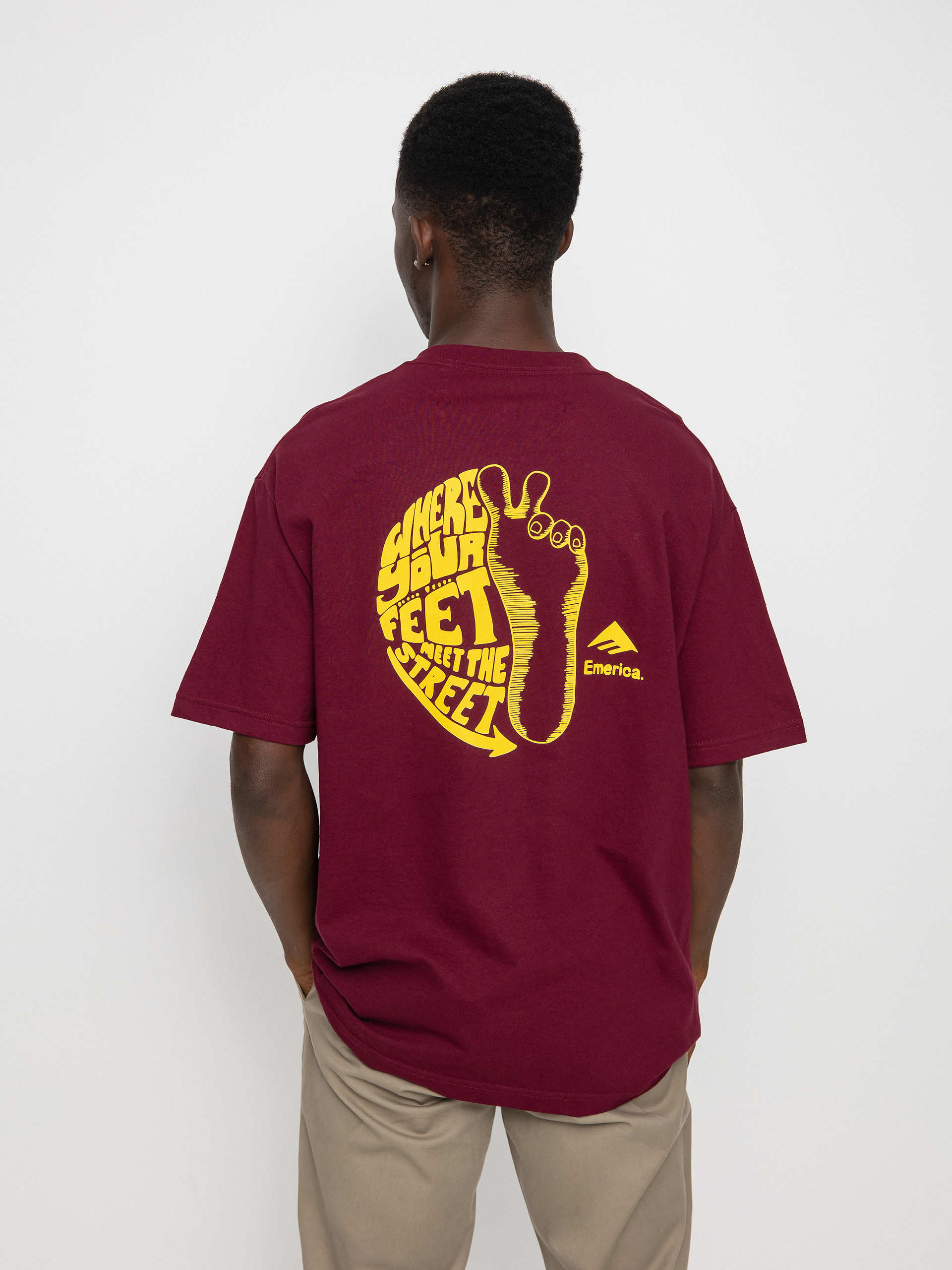 T-shirt Emerica Pavement (burgundy)