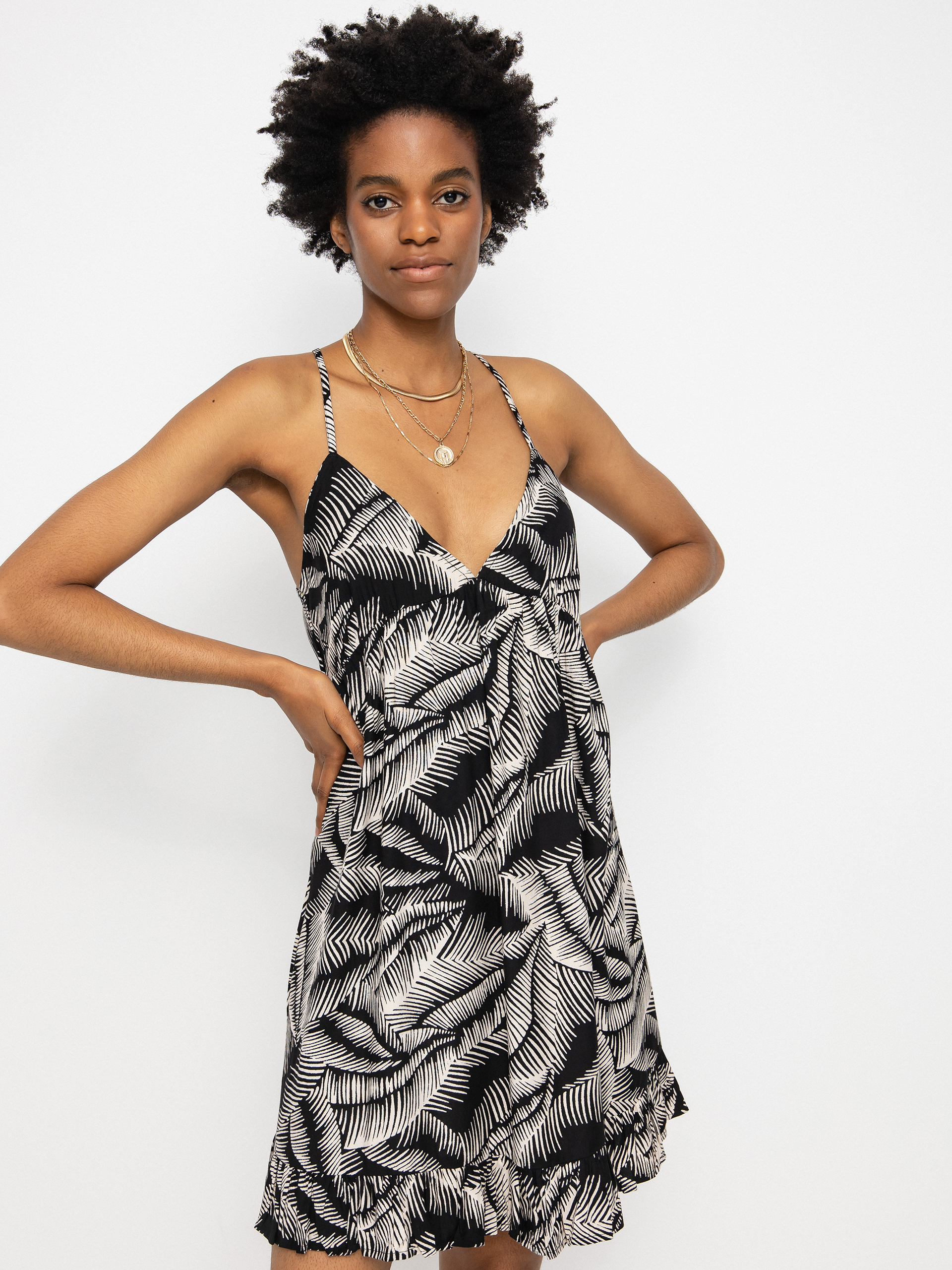 Sukienka Volcom Stay Palm Wmn (black white)