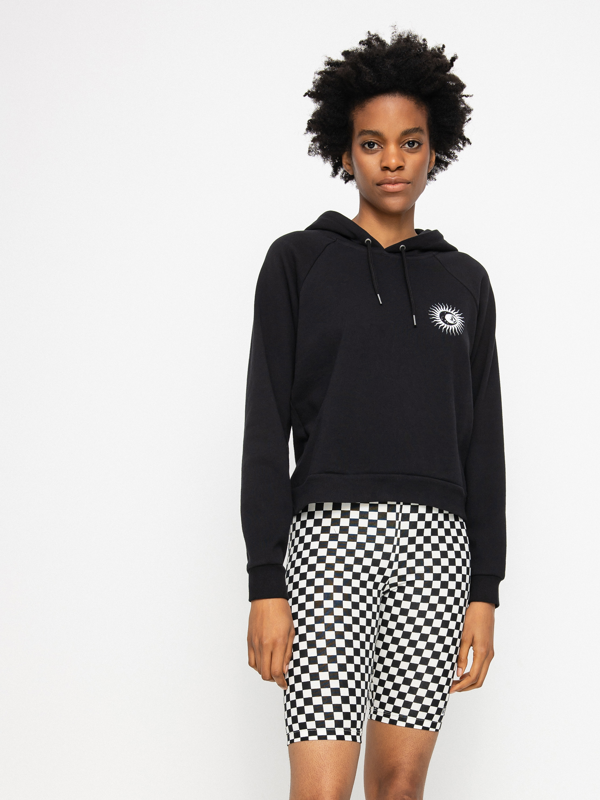 Bluza z kapturem Volcom Truly Stokin HD Wmn (black white)