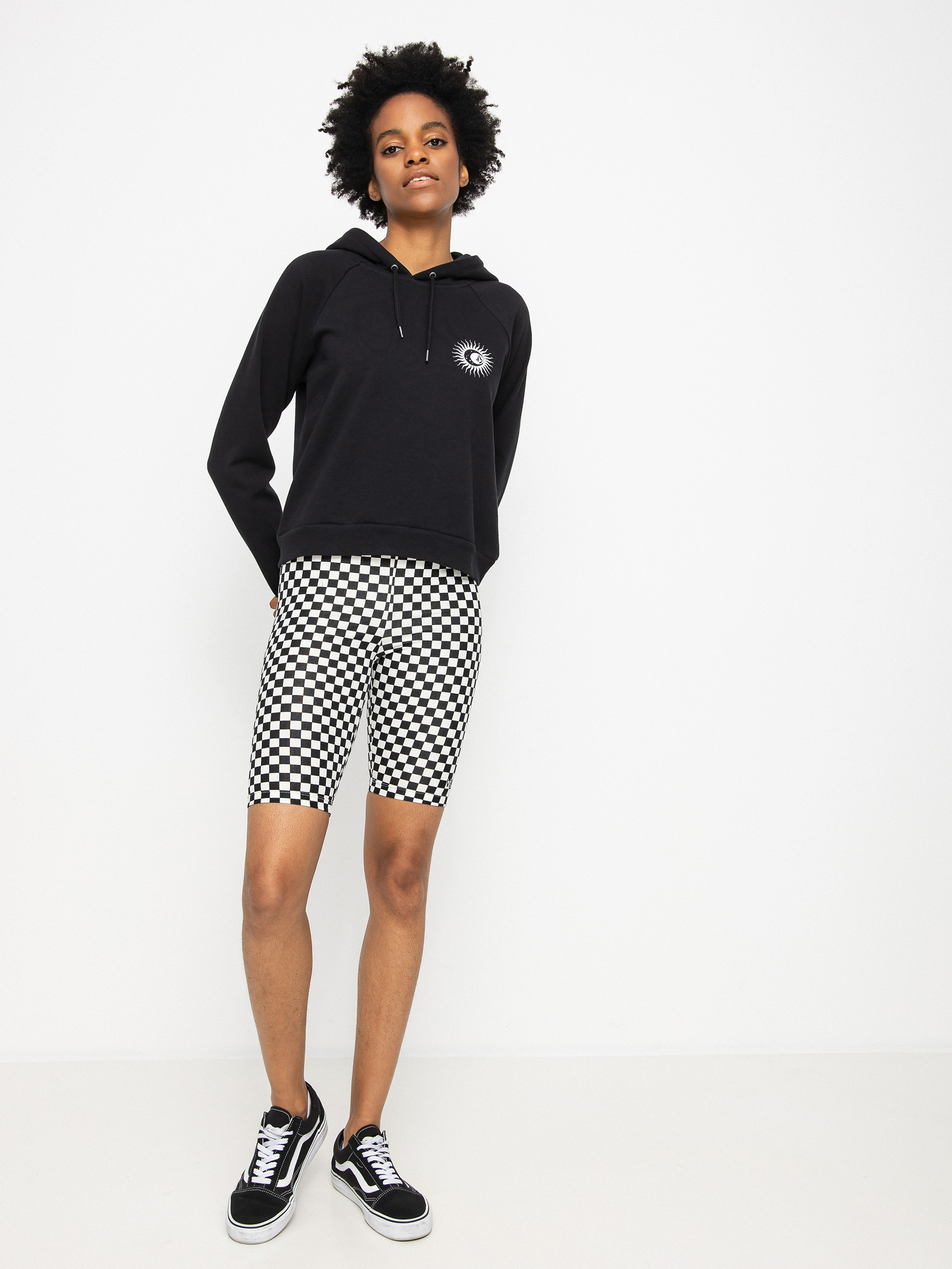 Bluza z kapturem Volcom Truly Stokin HD Wmn (black white)