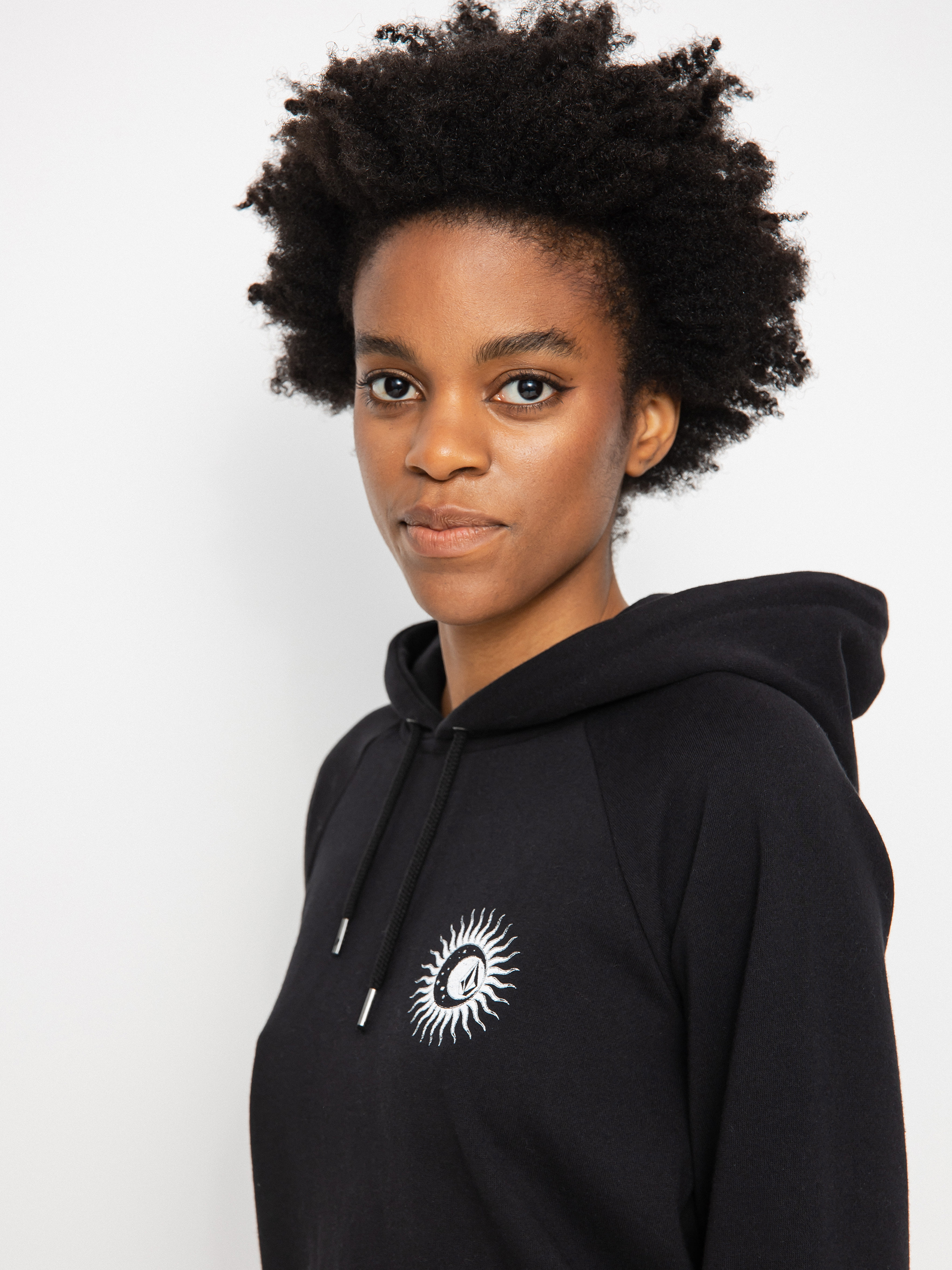 Bluza z kapturem Volcom Truly Stokin HD Wmn (black white)