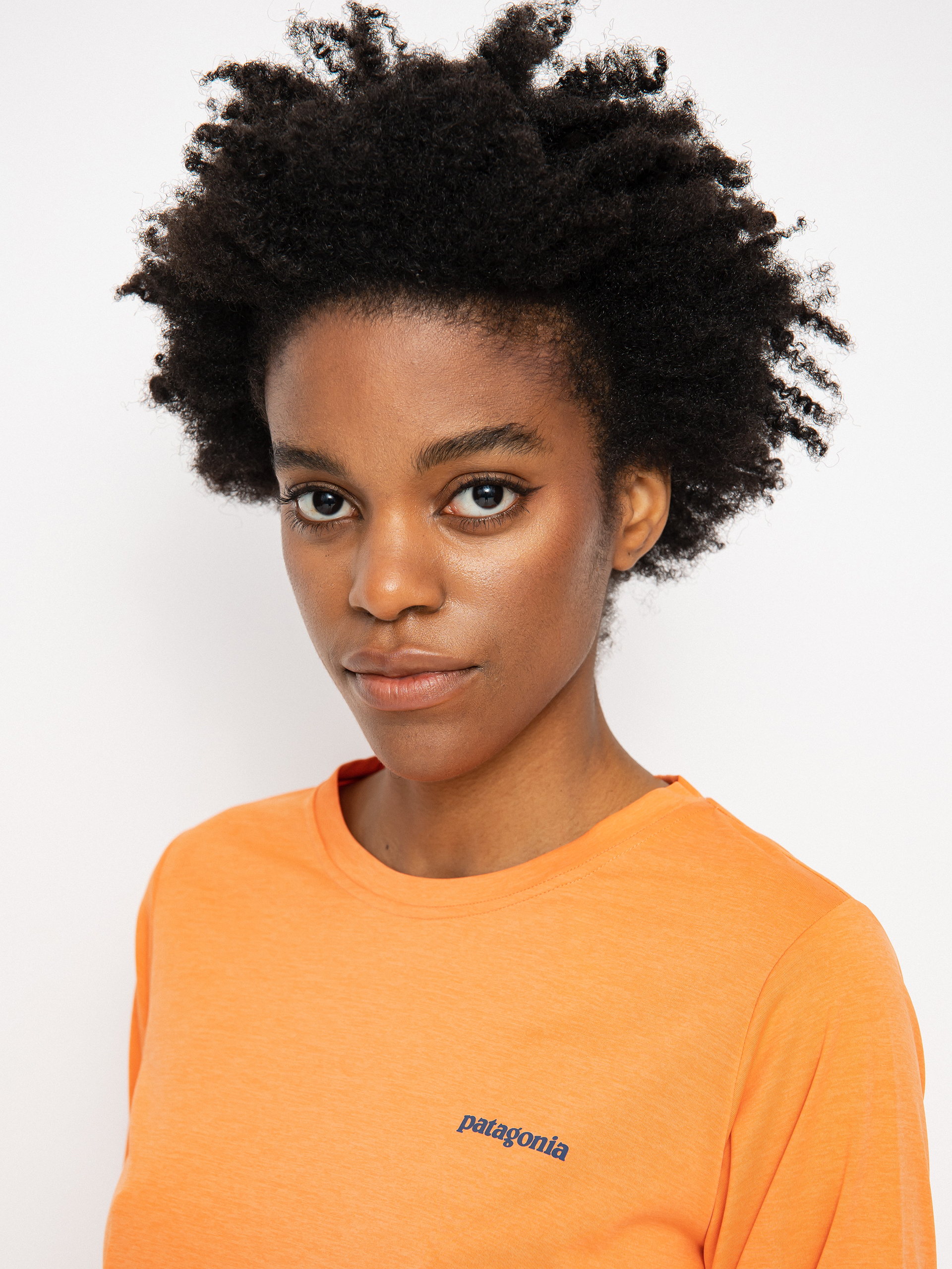 Longsleeve Patagonia Cap Cool Daily Graphic Wmn (boardshort logo tigerlily orange x-dye)