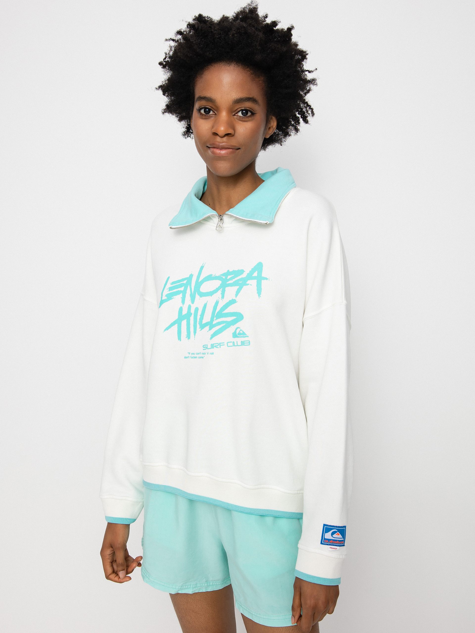 Bluza Quiksilver X Stranger Things Lenora Half Zip Wmn (snow white)