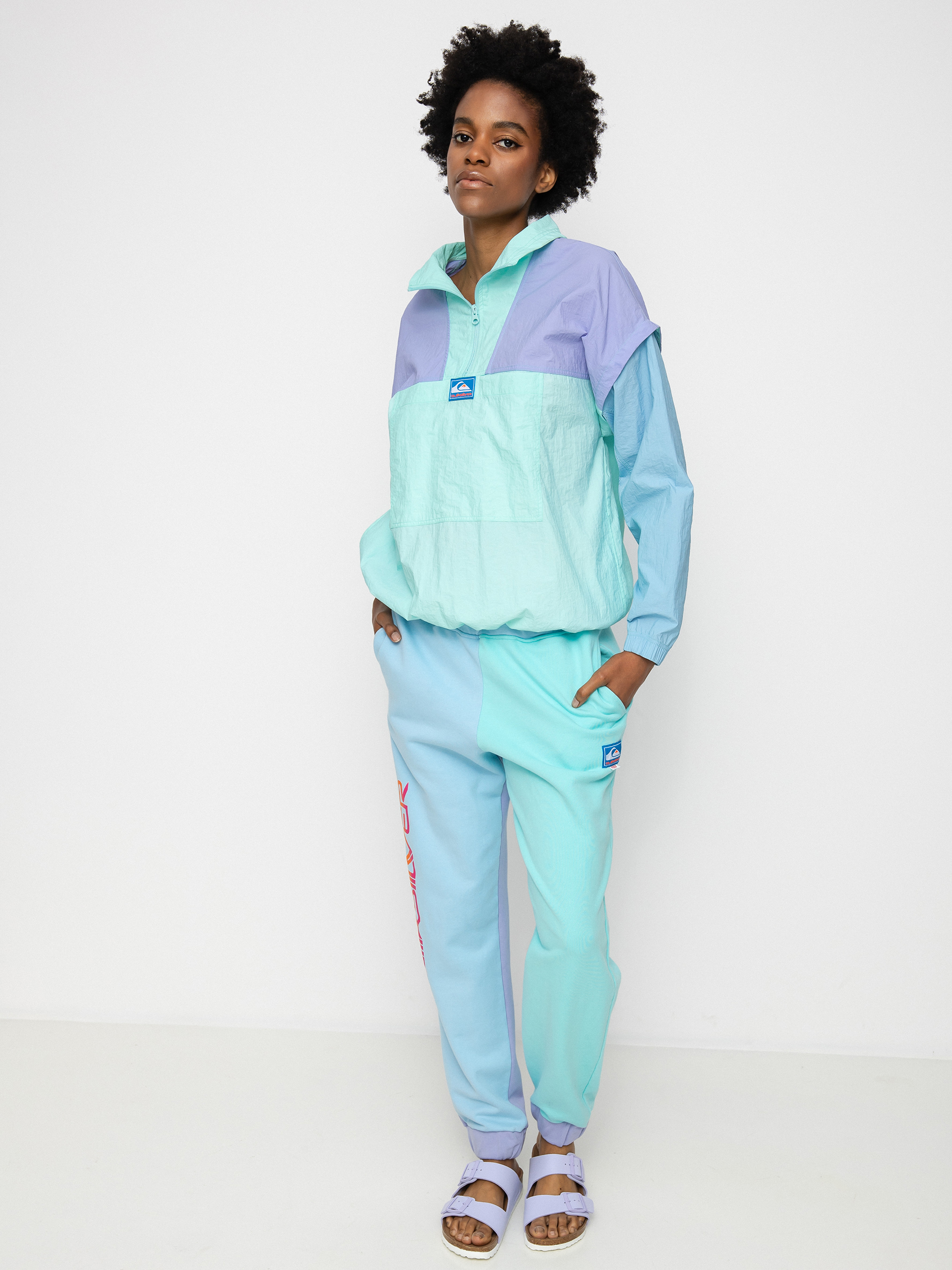Kurtka Quiksilver X Stranger Things Lenora Windbreaker Wmn (aruba blue)