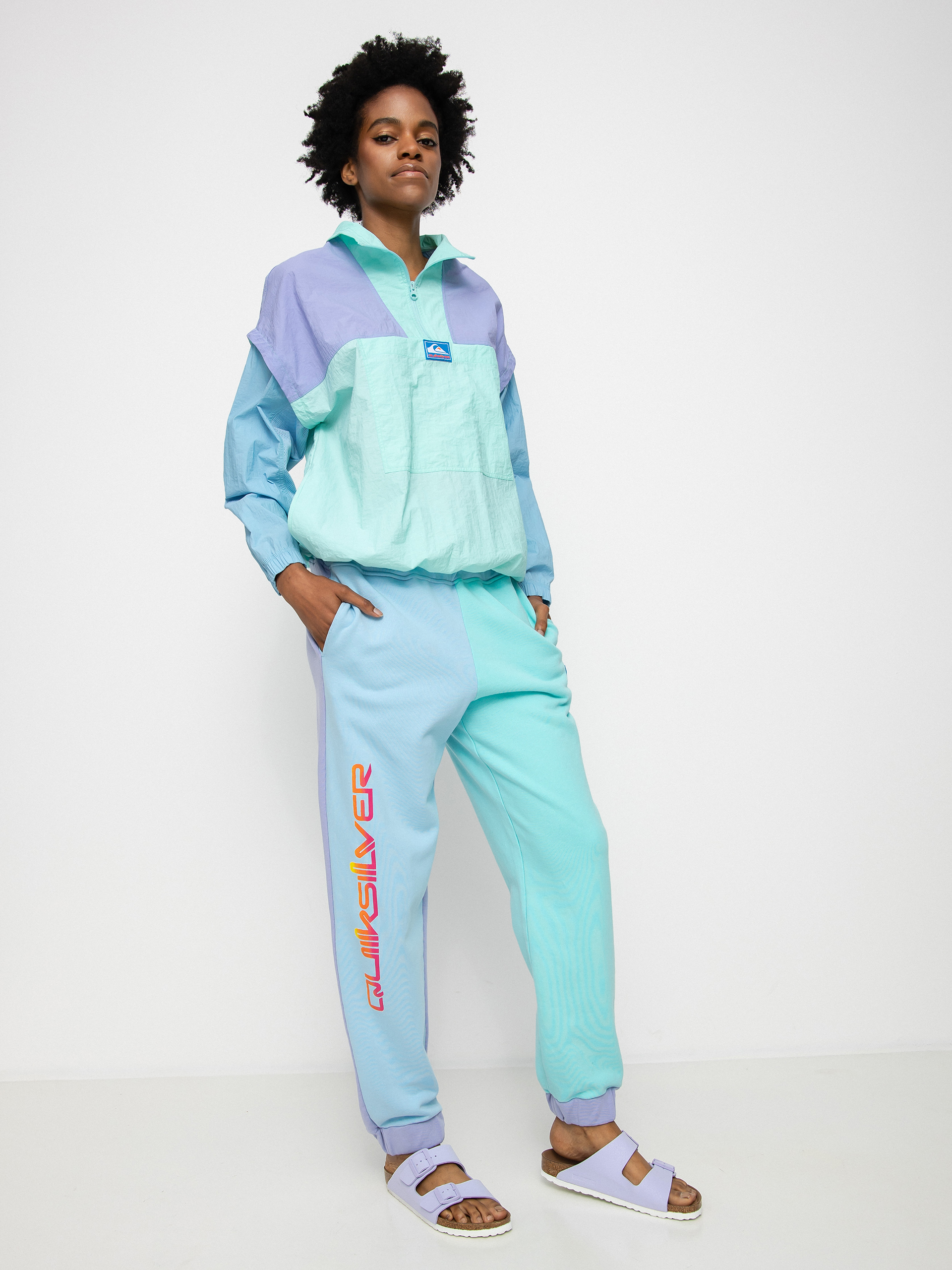Kurtka Quiksilver X Stranger Things Lenora Windbreaker Wmn (aruba blue)