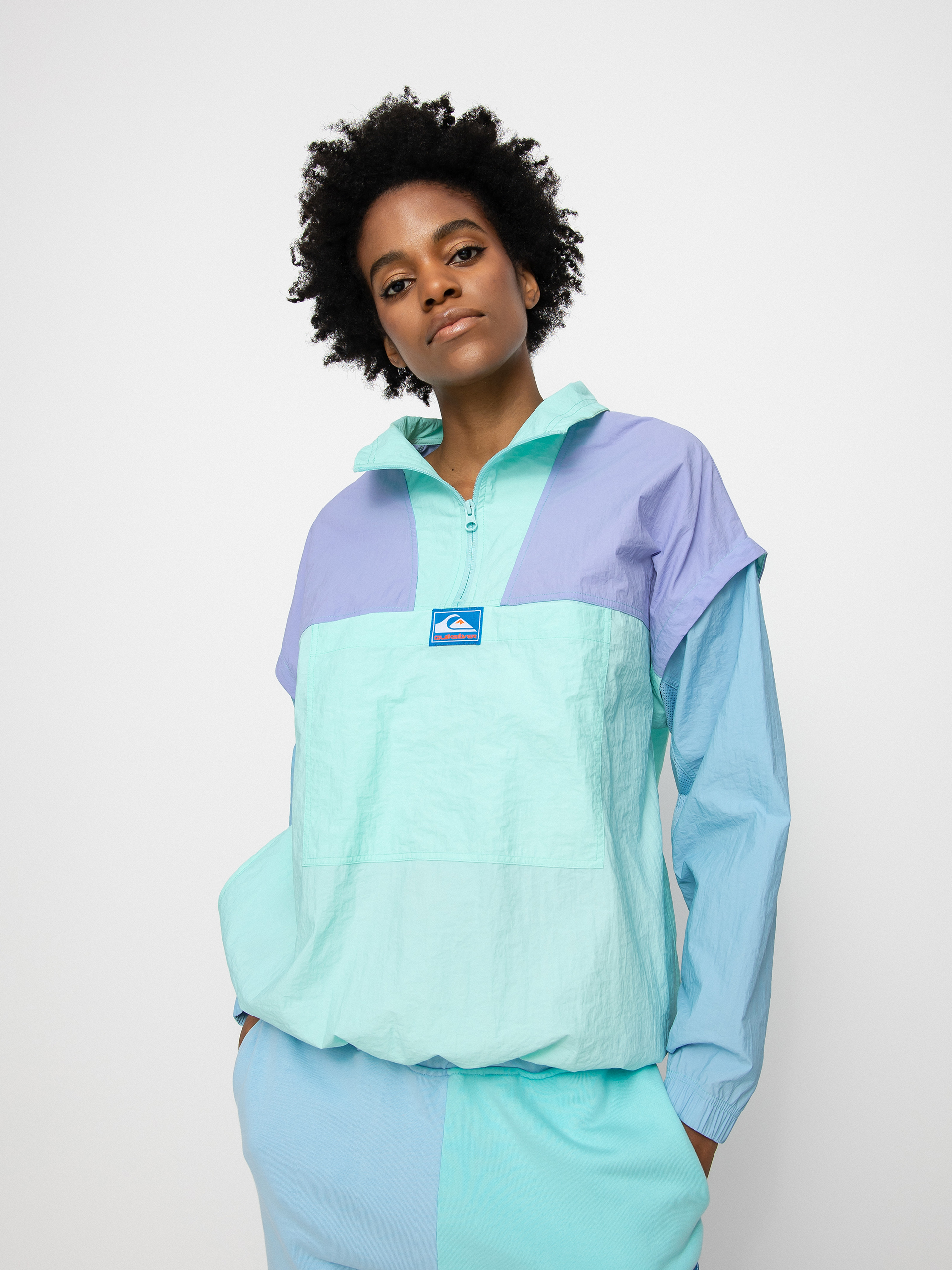 Kurtka Quiksilver X Stranger Things Lenora Windbreaker Wmn (aruba blue)
