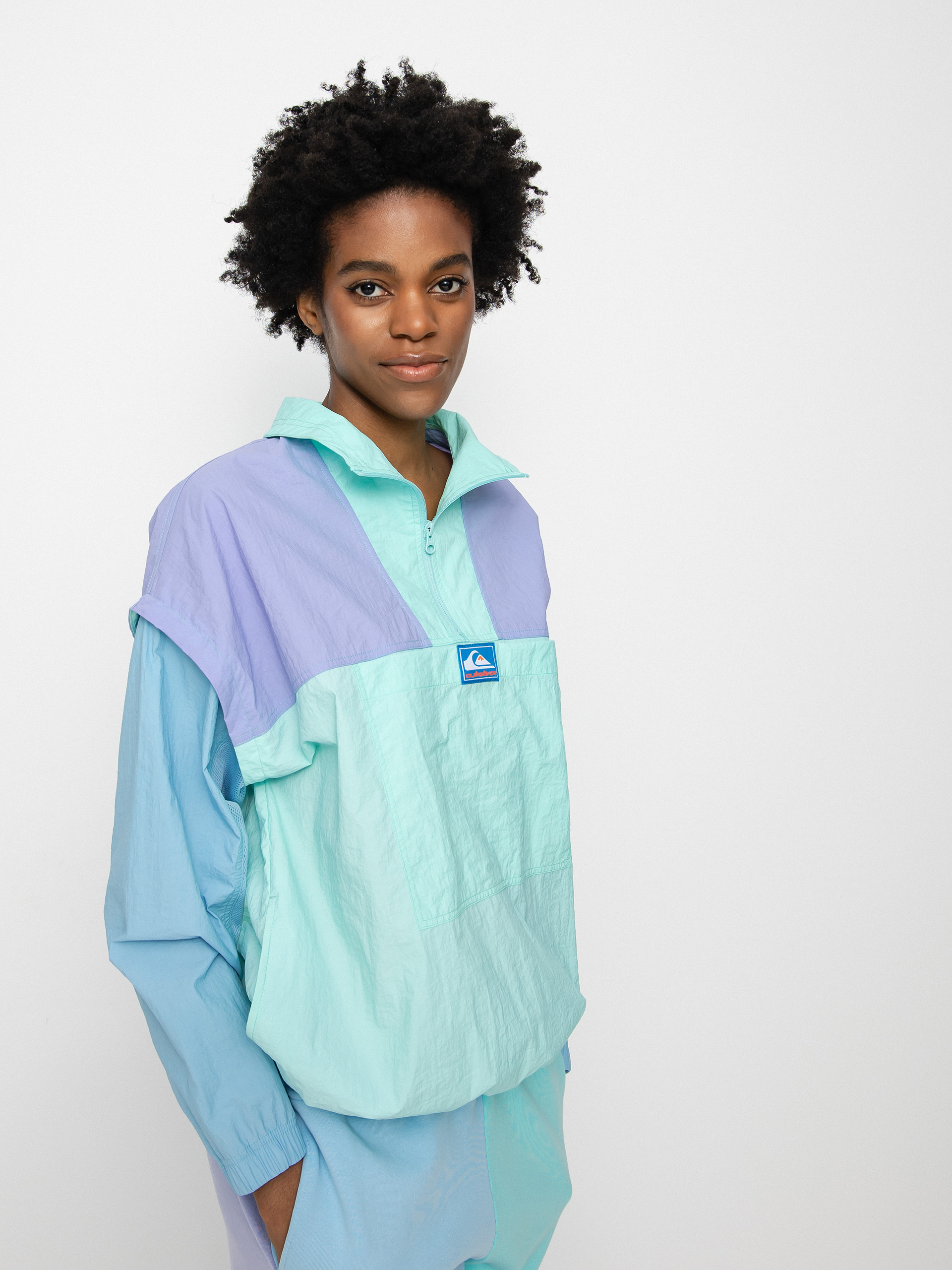 Kurtka Quiksilver X Stranger Things Lenora Windbreaker Wmn (aruba blue)