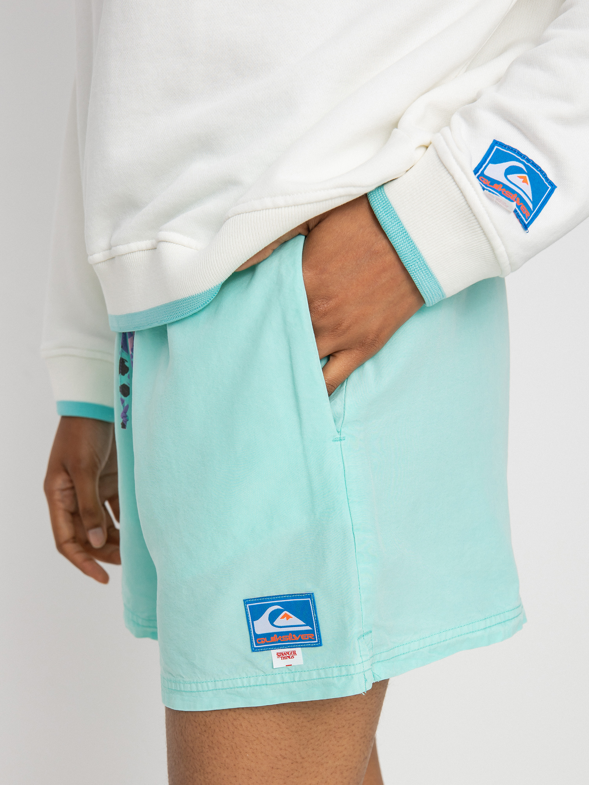 Szorty Quiksilver X Stranger Things Lenora Wmn (aruba blue)