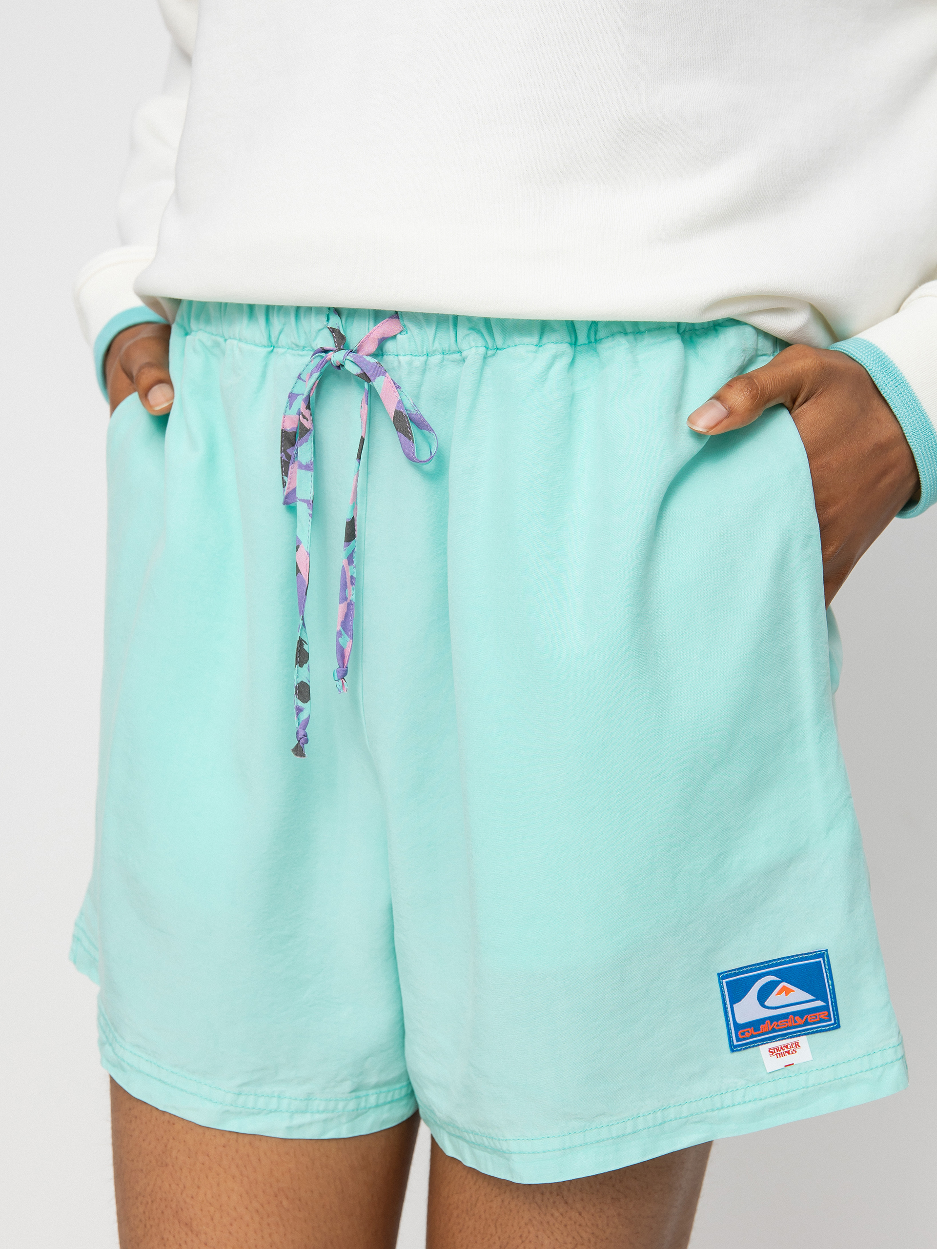 Szorty Quiksilver X Stranger Things Lenora Wmn (aruba blue)