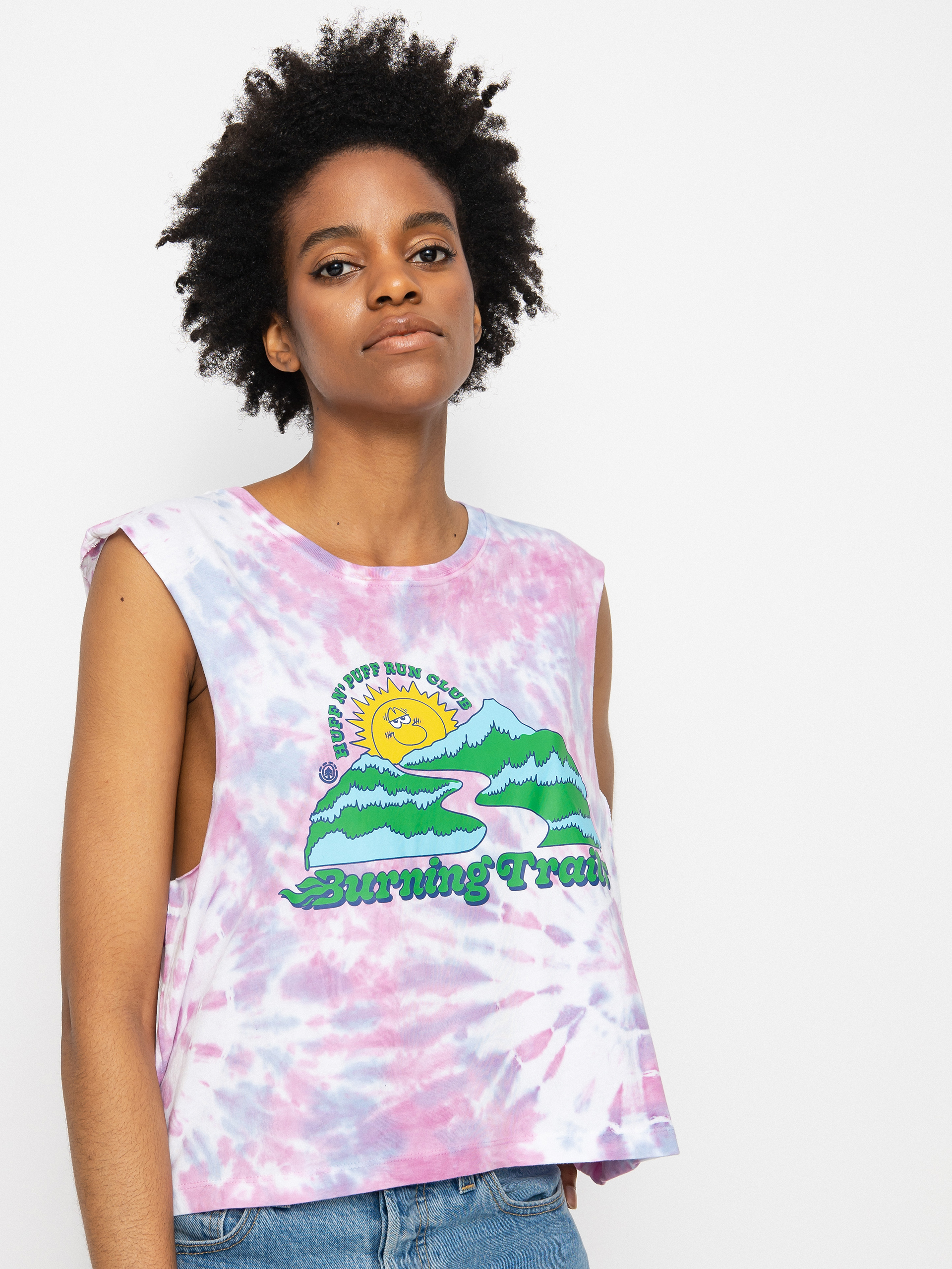 Koszulka Element Burning Trails Muscl Wmn (tie dye purp)