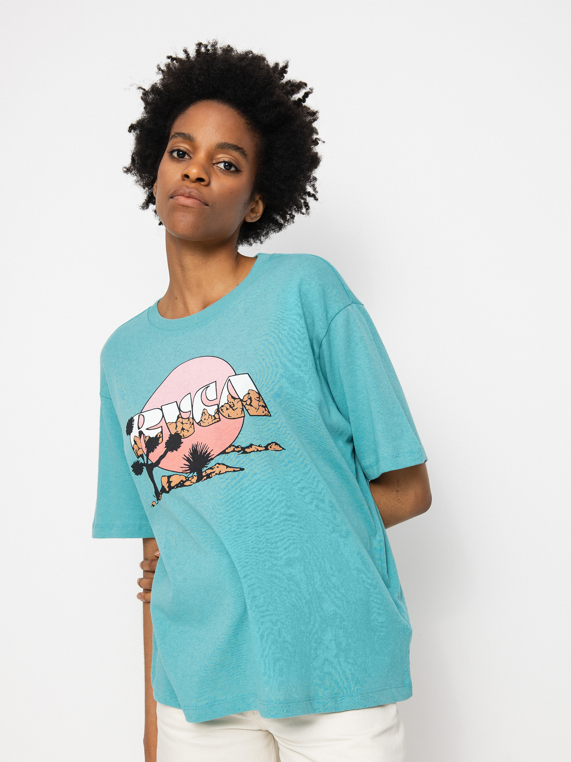 T-shirt RVCA Jay Tree Wmn (blue crest)