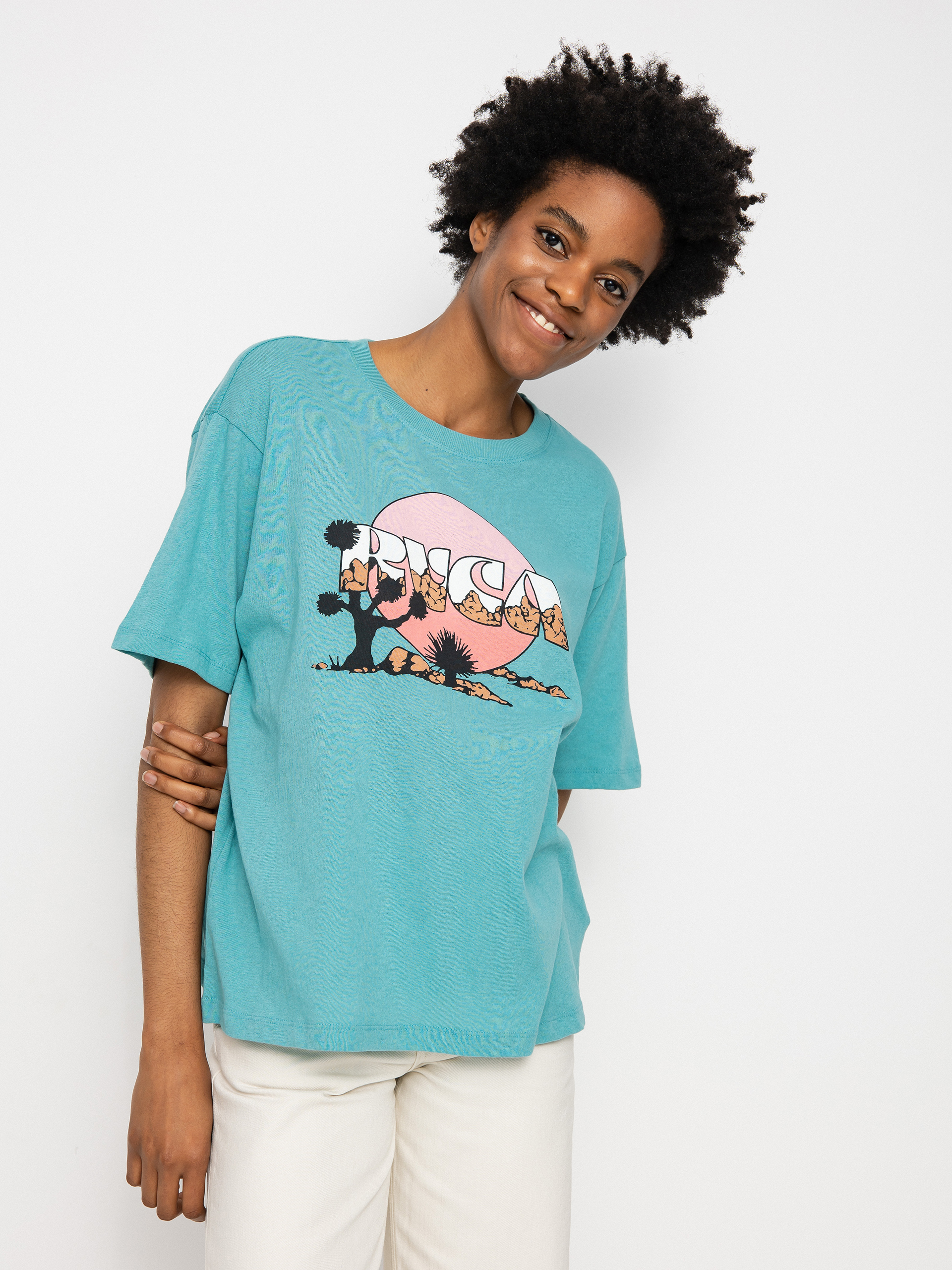 T-shirt RVCA Jay Tree Wmn (blue crest)